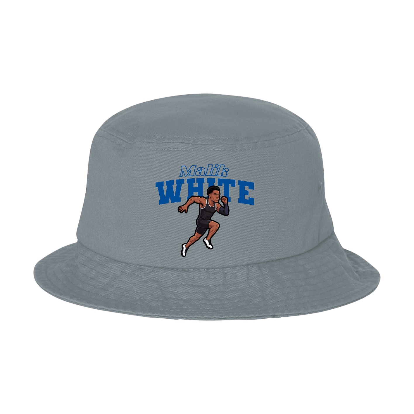 Bucket Cap — Name Arch in Grey