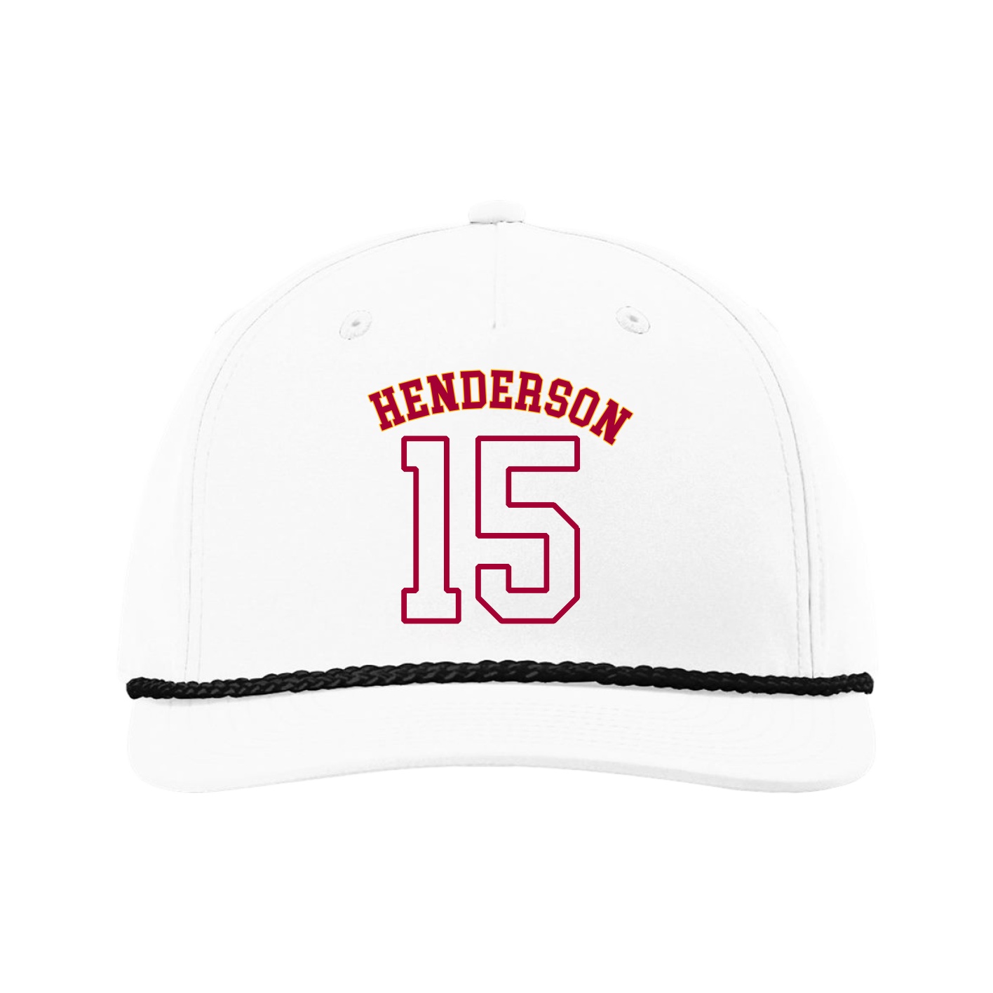 Five-Panel Classic Rope Cap — Shirsey Arch in White