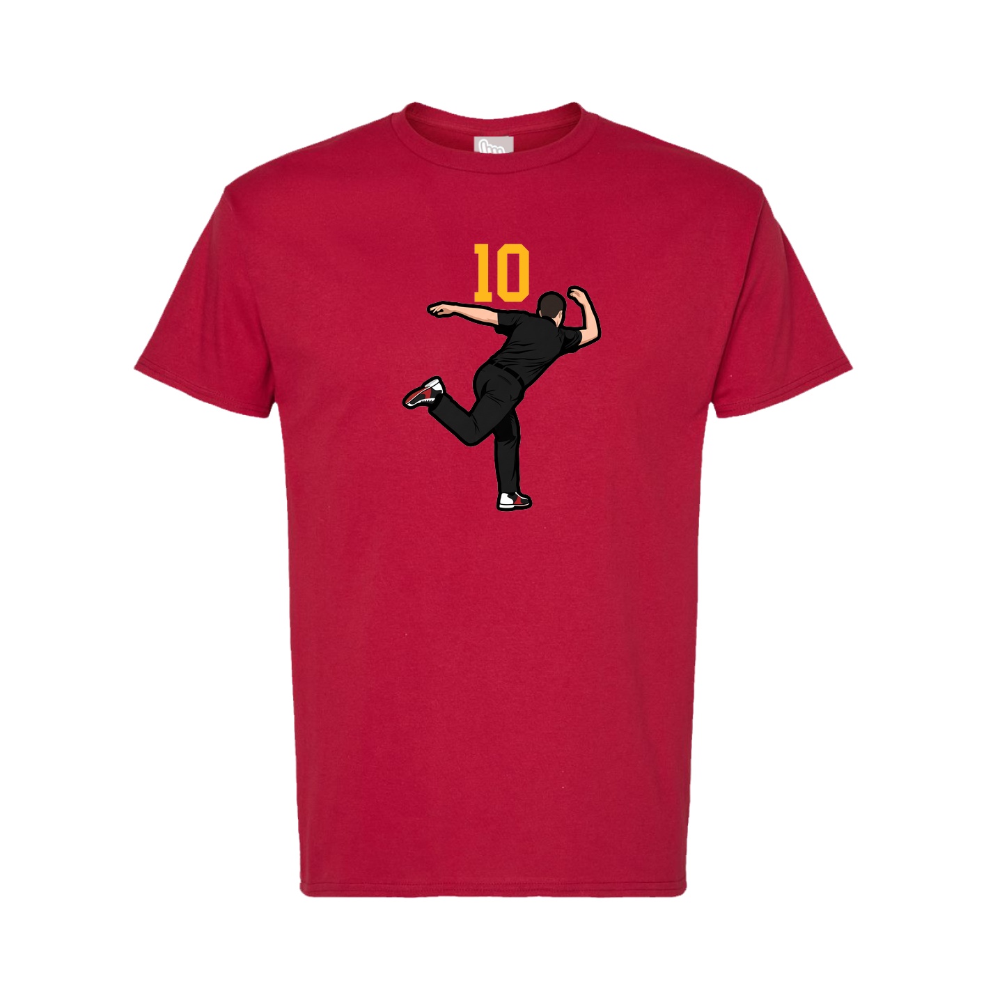Tee — Number Top in Crimson