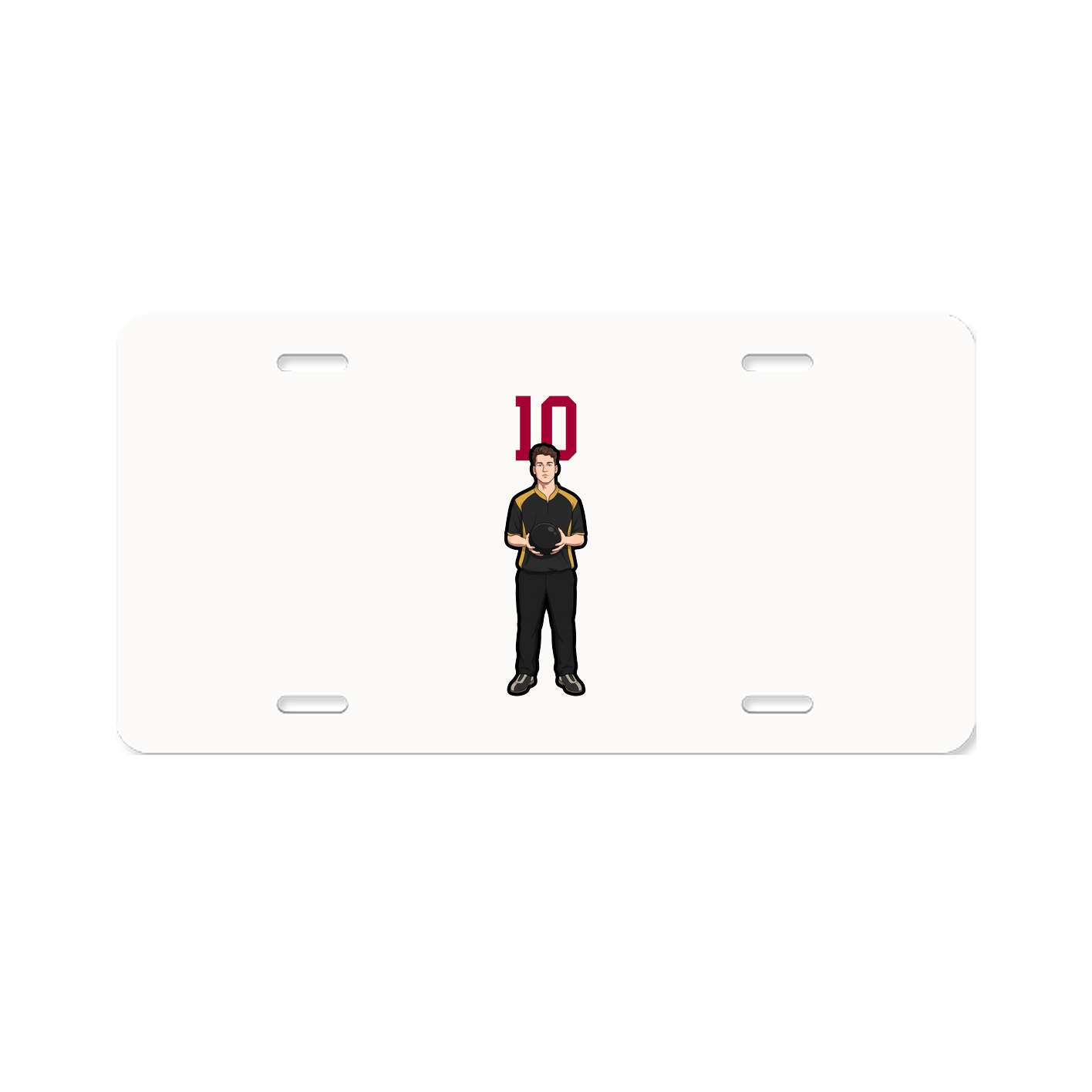 License Plate — Number Top in Classic