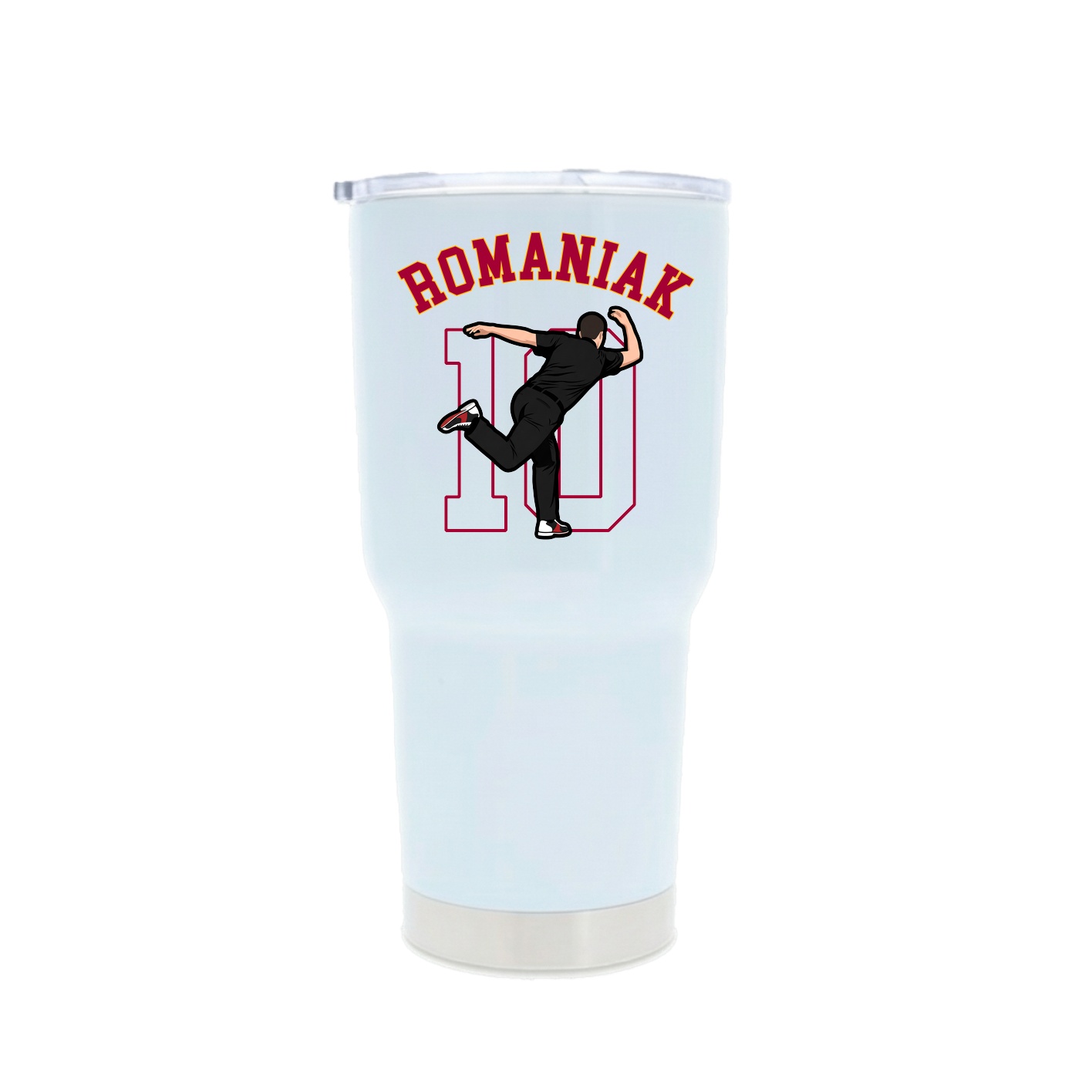 30oz Stainless Steel Tumbler — Shirsey Arch in White