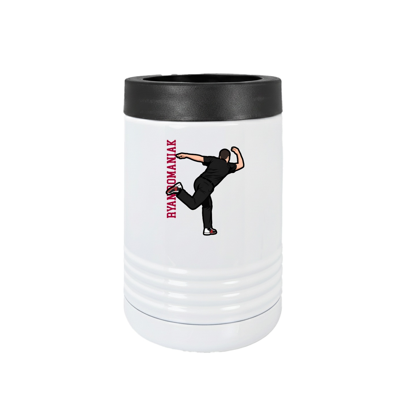 Beverage Holder — Name Vertical in White