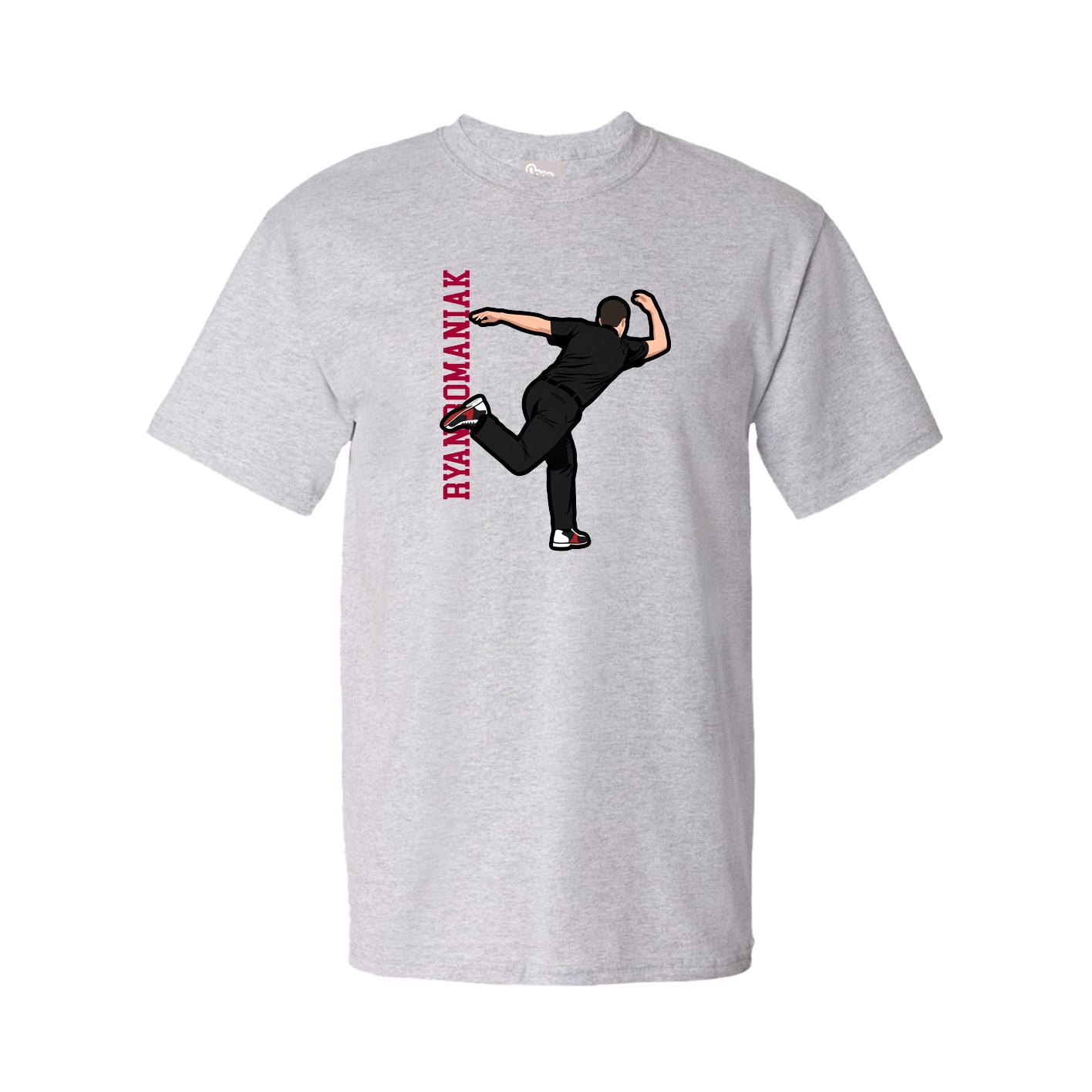 Tee — Name Vertical in Grey