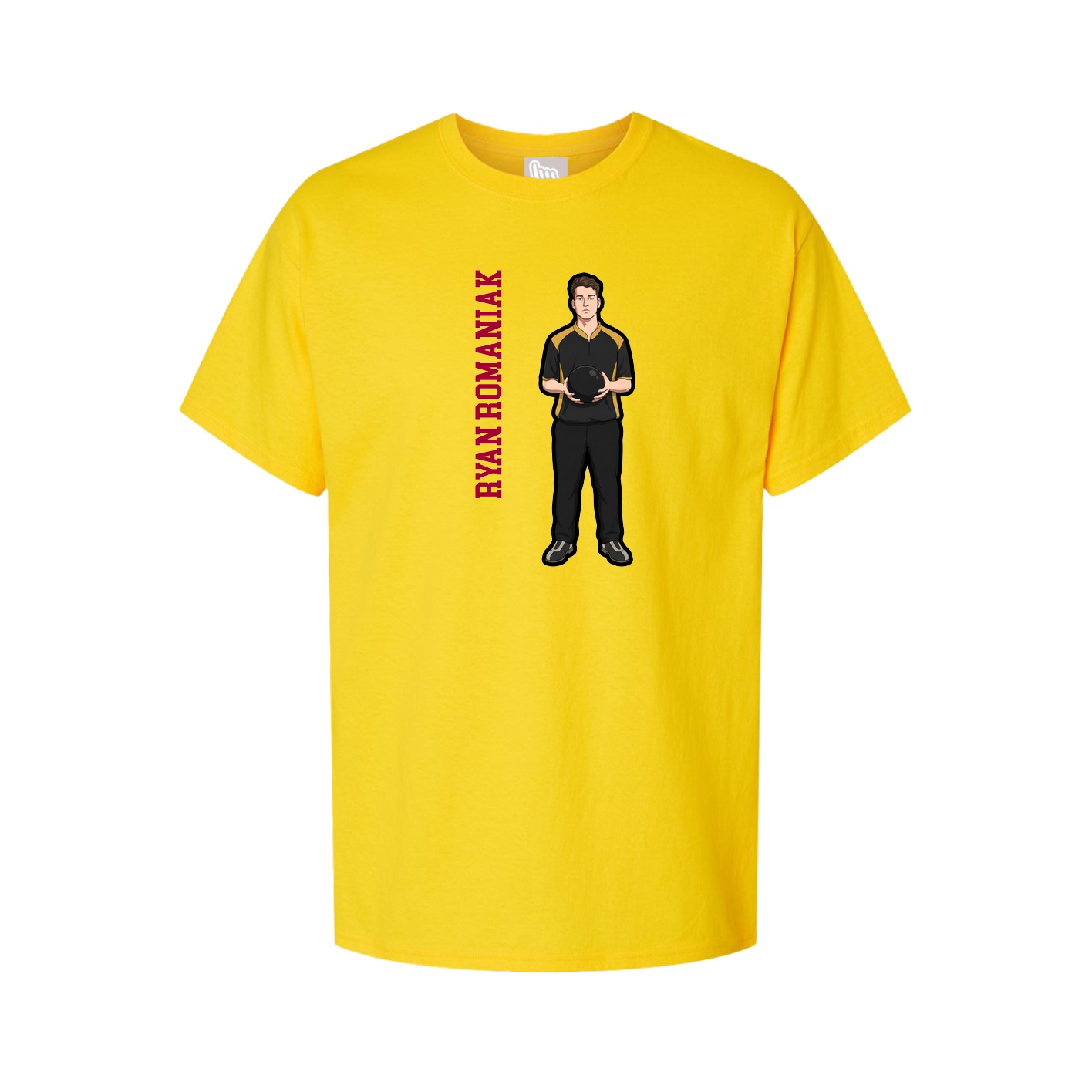 Youth Tee — Name Vertical in Gold