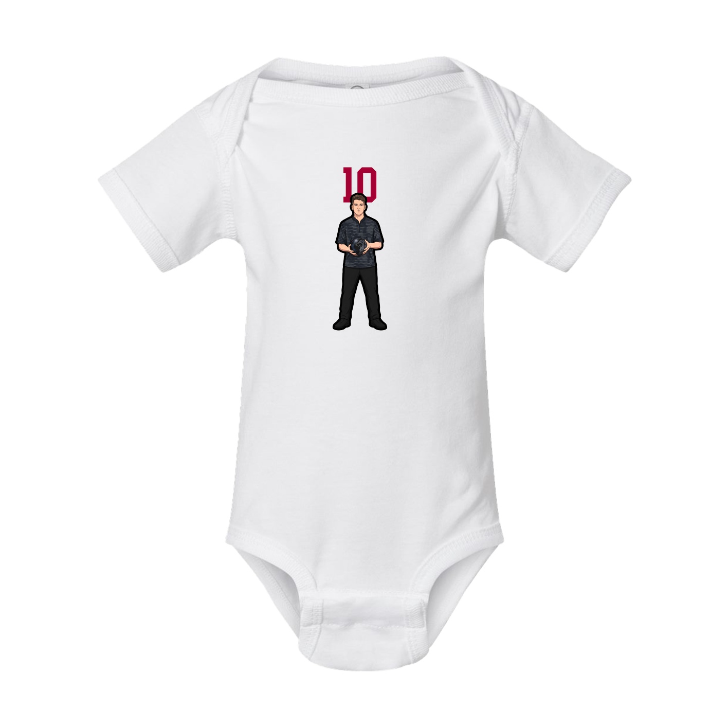 Baby Onesie — Number Top in White