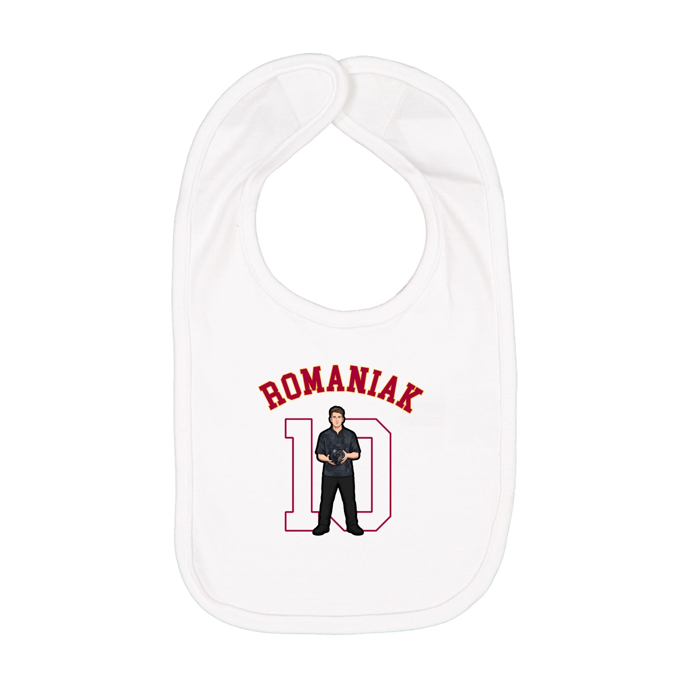 Infant Bib — Shirsey Arch in White