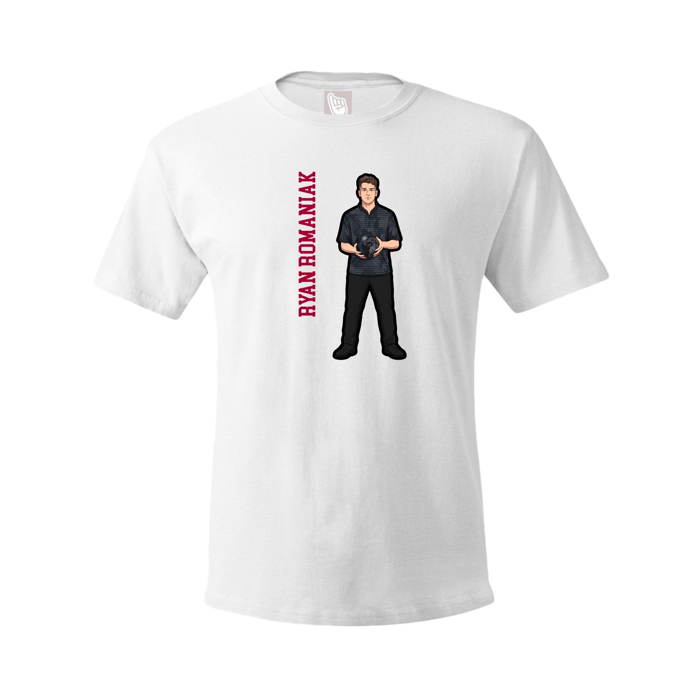 Tee — Name Vertical in White