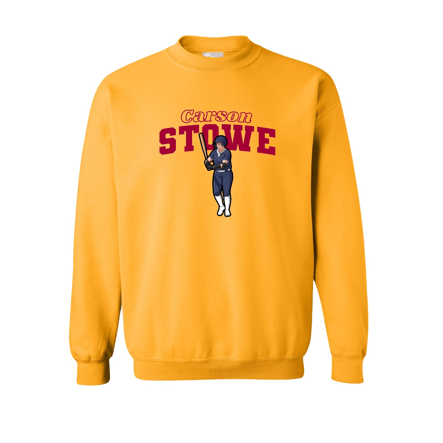 Fleece Crew — Name Arch in Gold