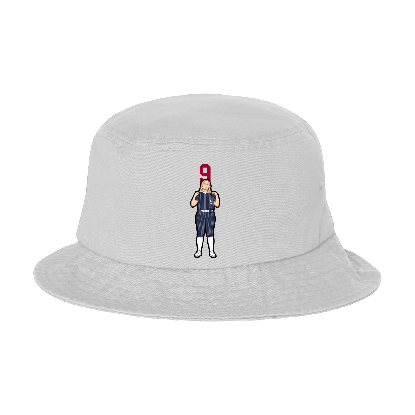 Bucket Cap — Number Top in White