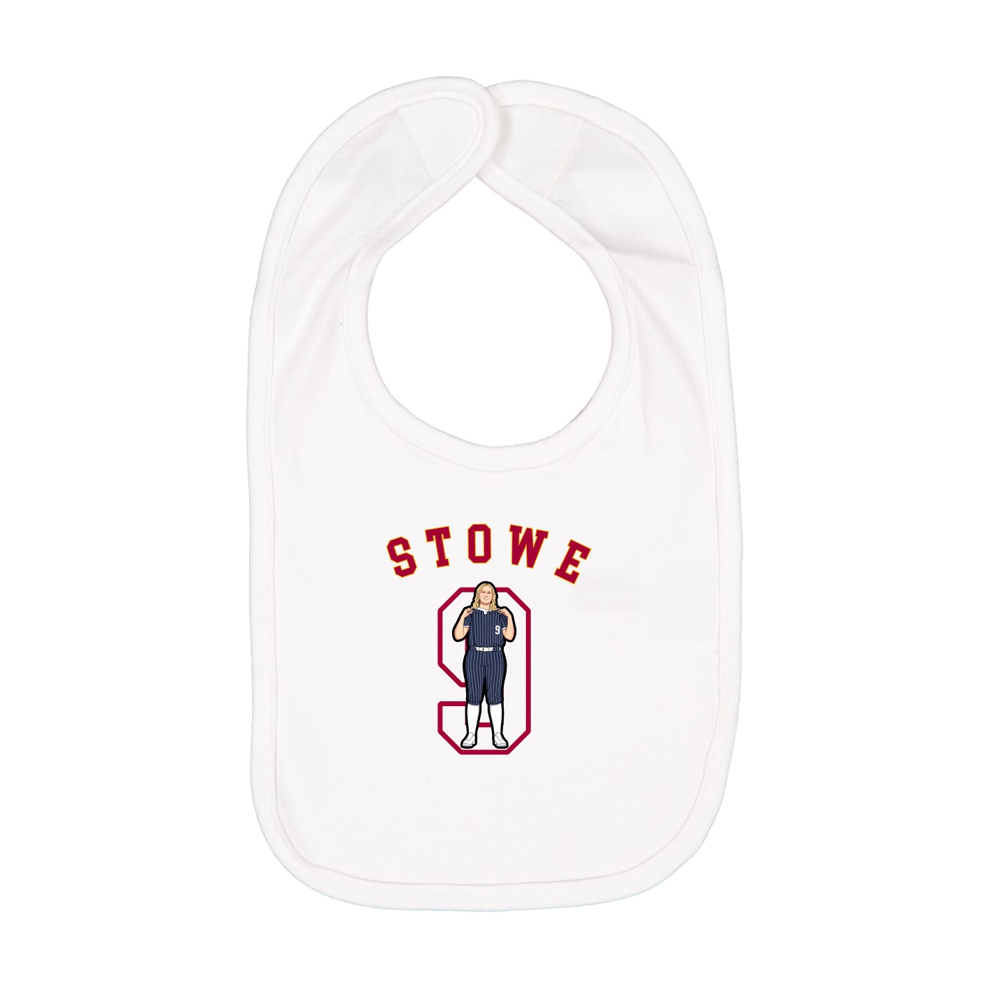 Infant Bib — Shirsey Arch in White