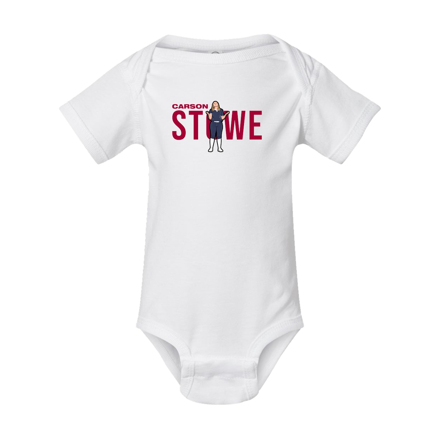 Baby Onesie — Player Name in White