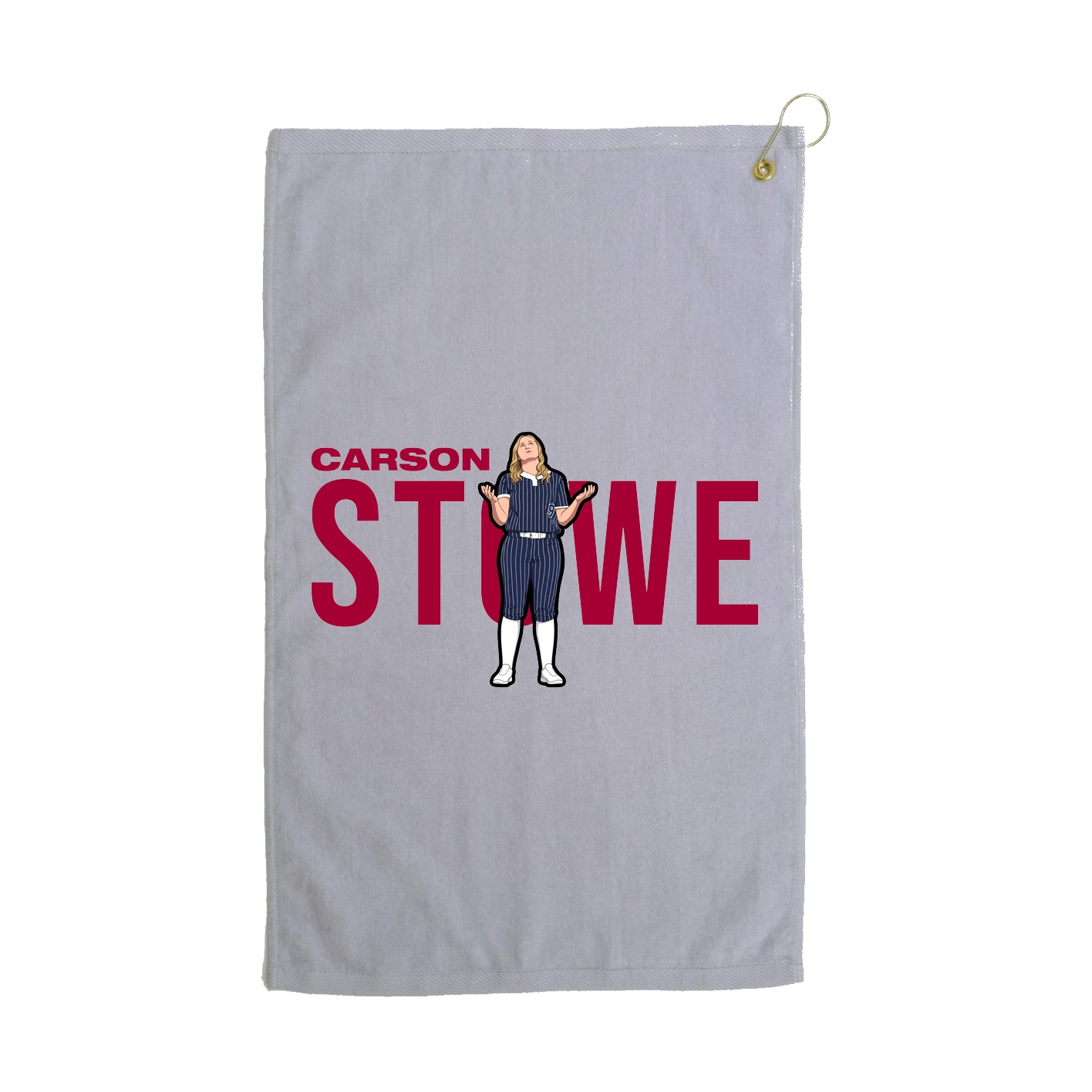 Golf Towel — Player Name in Grey