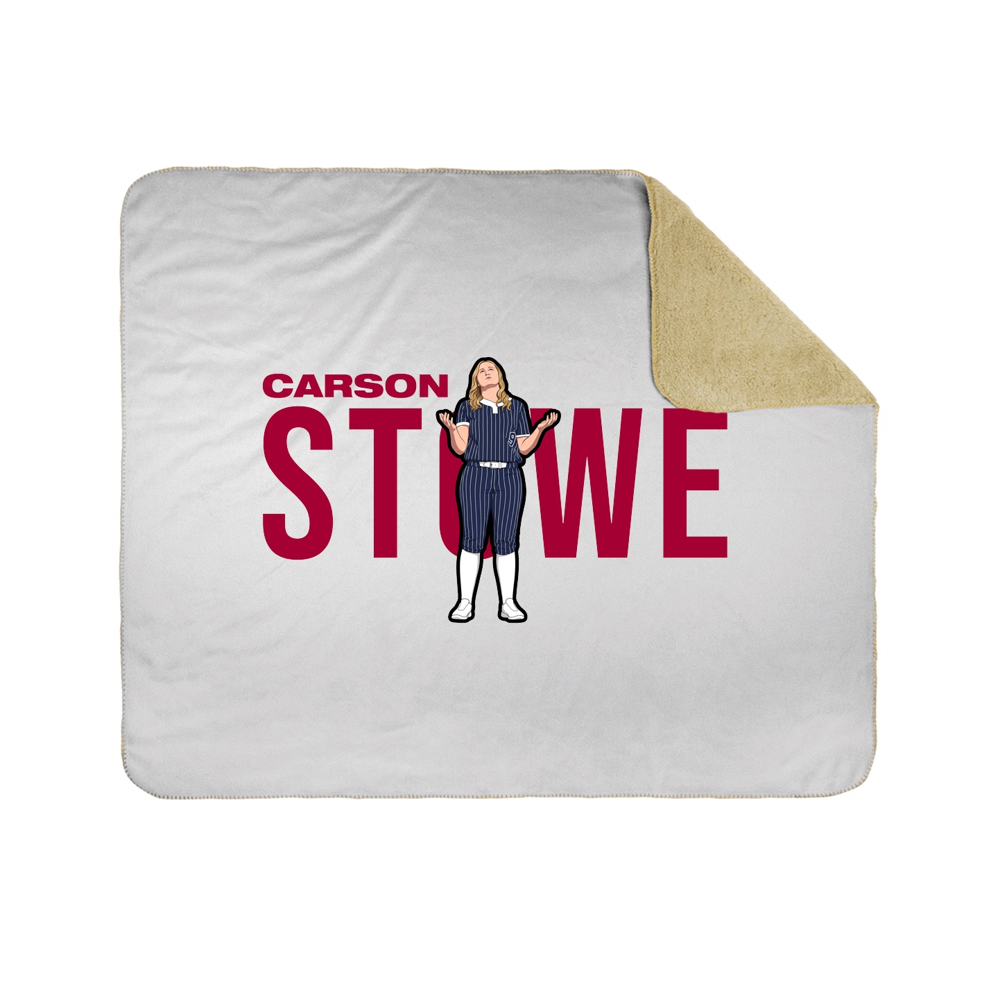 Throw Blanket — Player Name in White