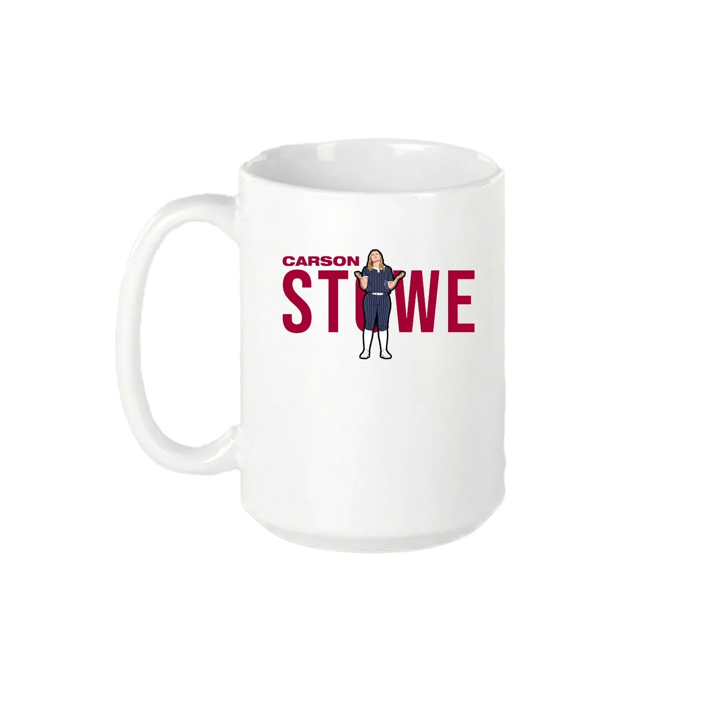 15oz Coffee Mug — Player Name in White