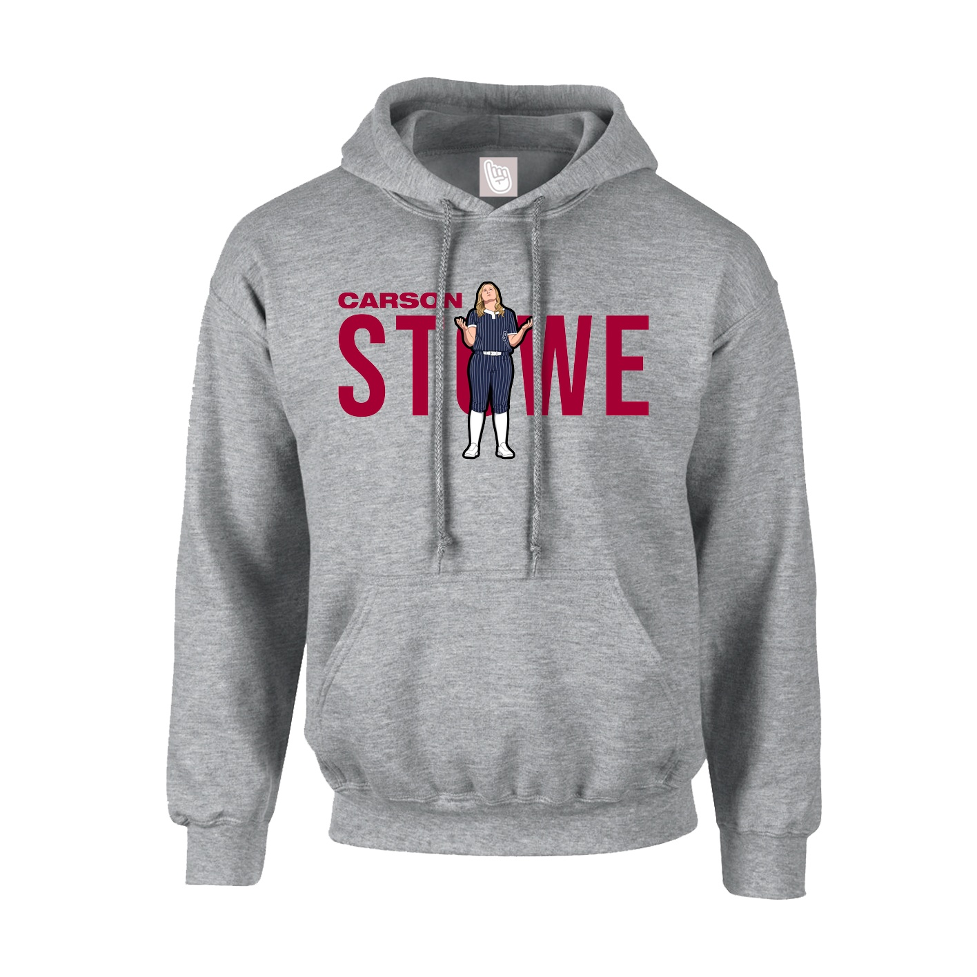 Hoodie — Player Name in Grey