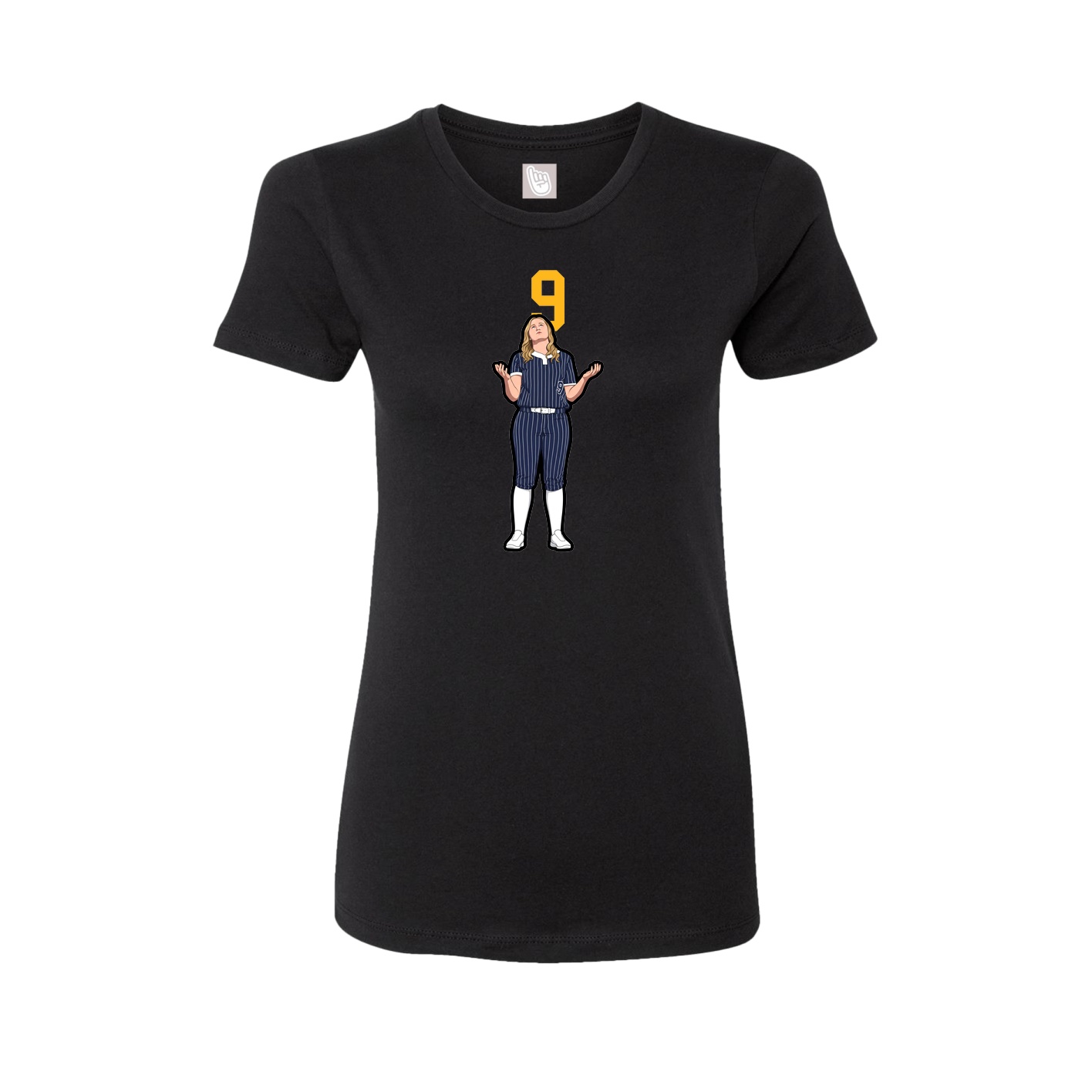 Womens Tee — Number Top in Black