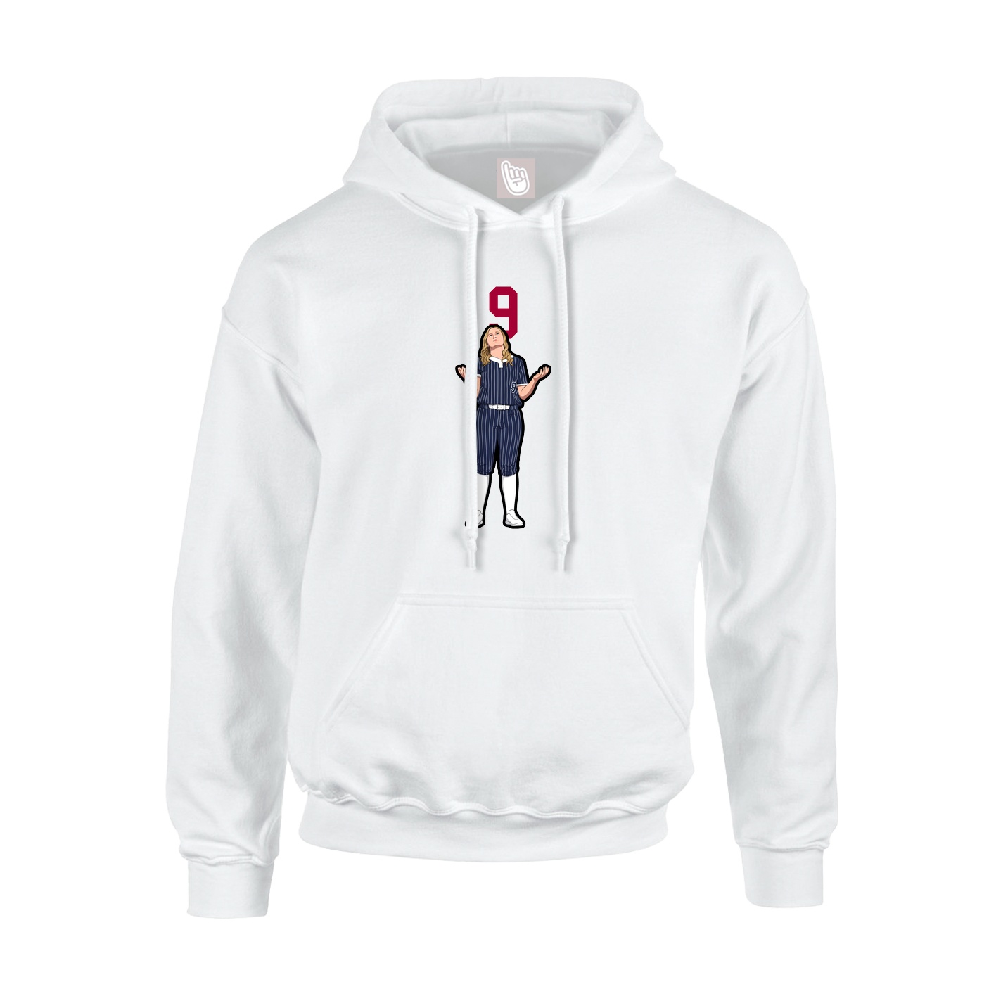 Hoodie — Number Top in White