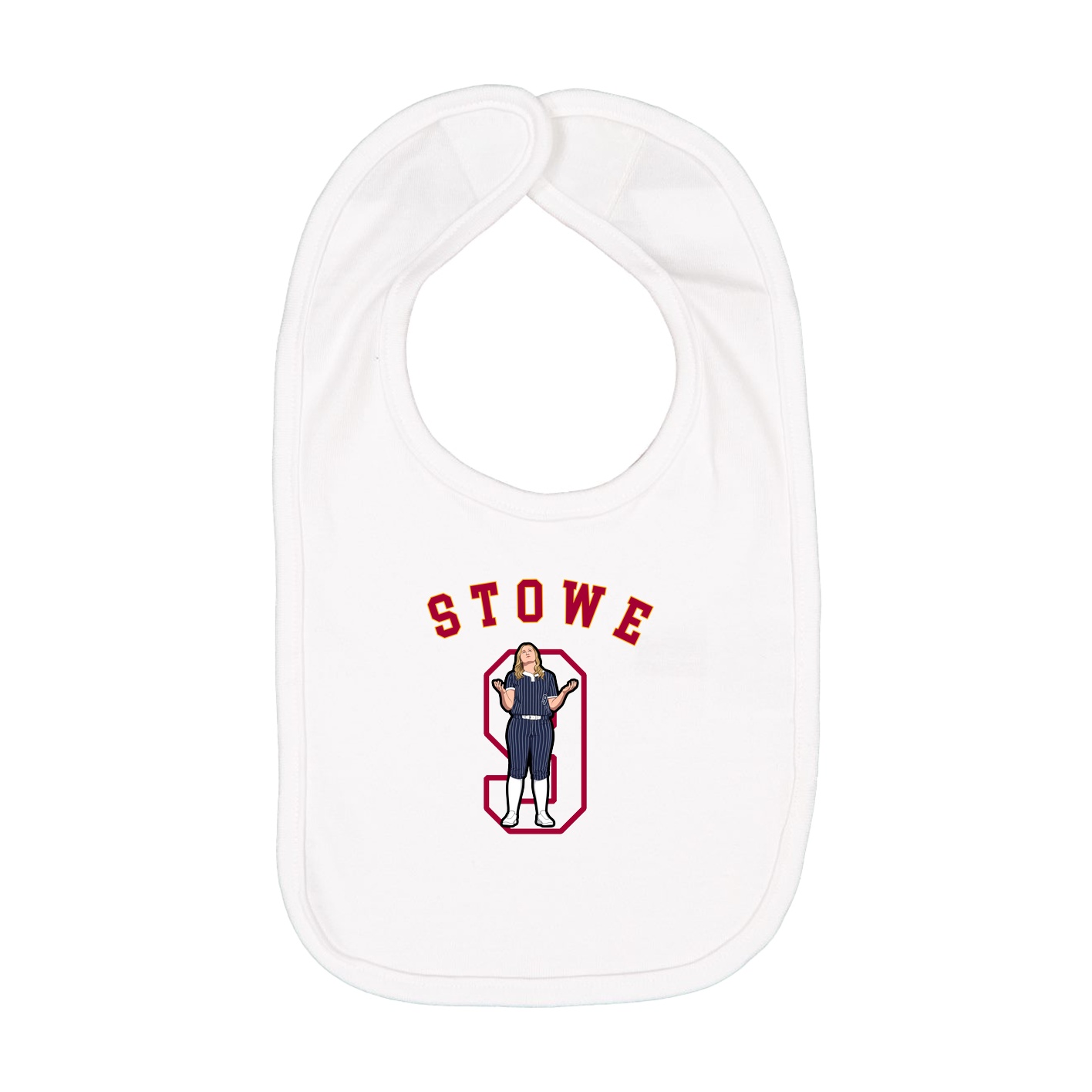 Infant Bib — Shirsey Arch in White