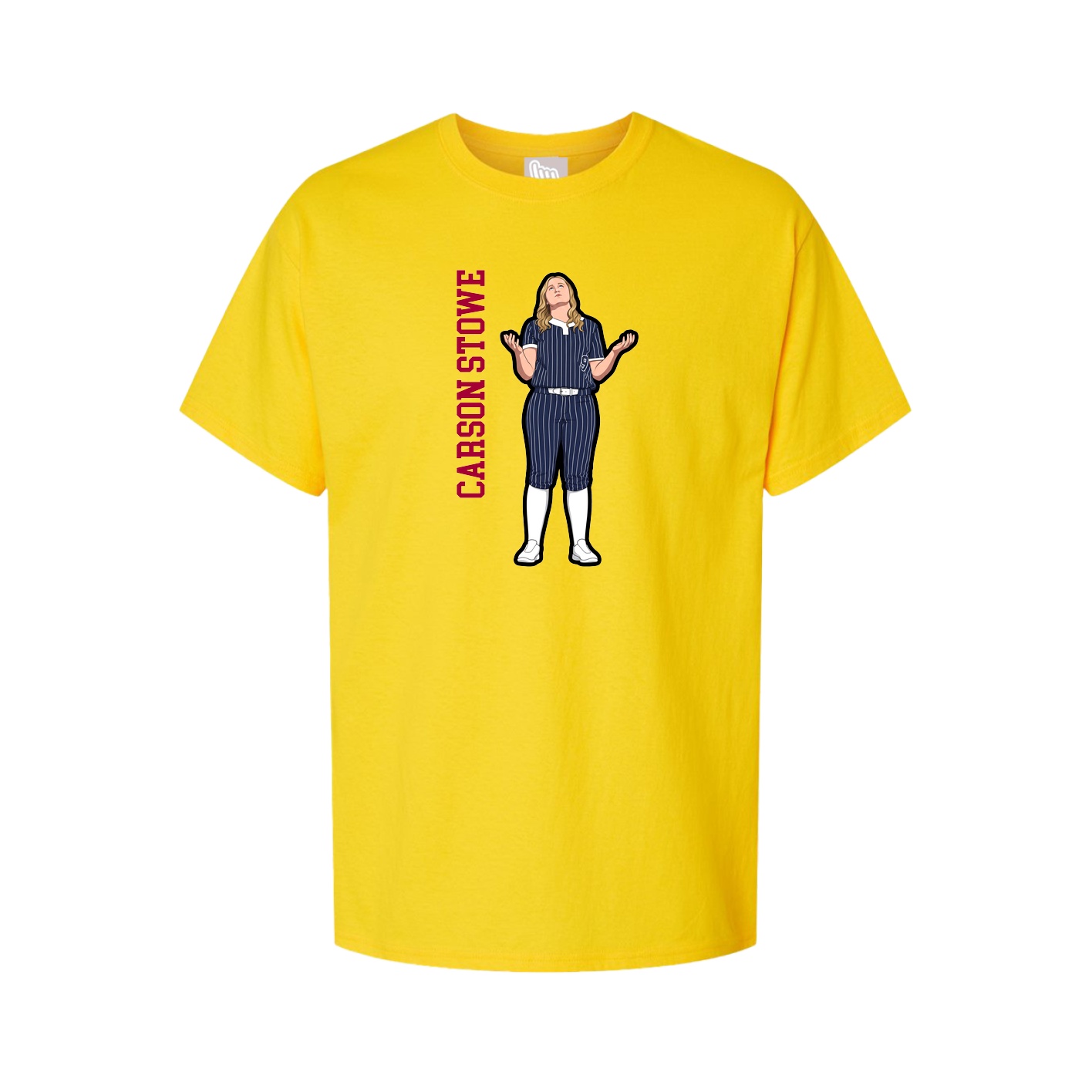 Youth Tee — Name Vertical in Gold