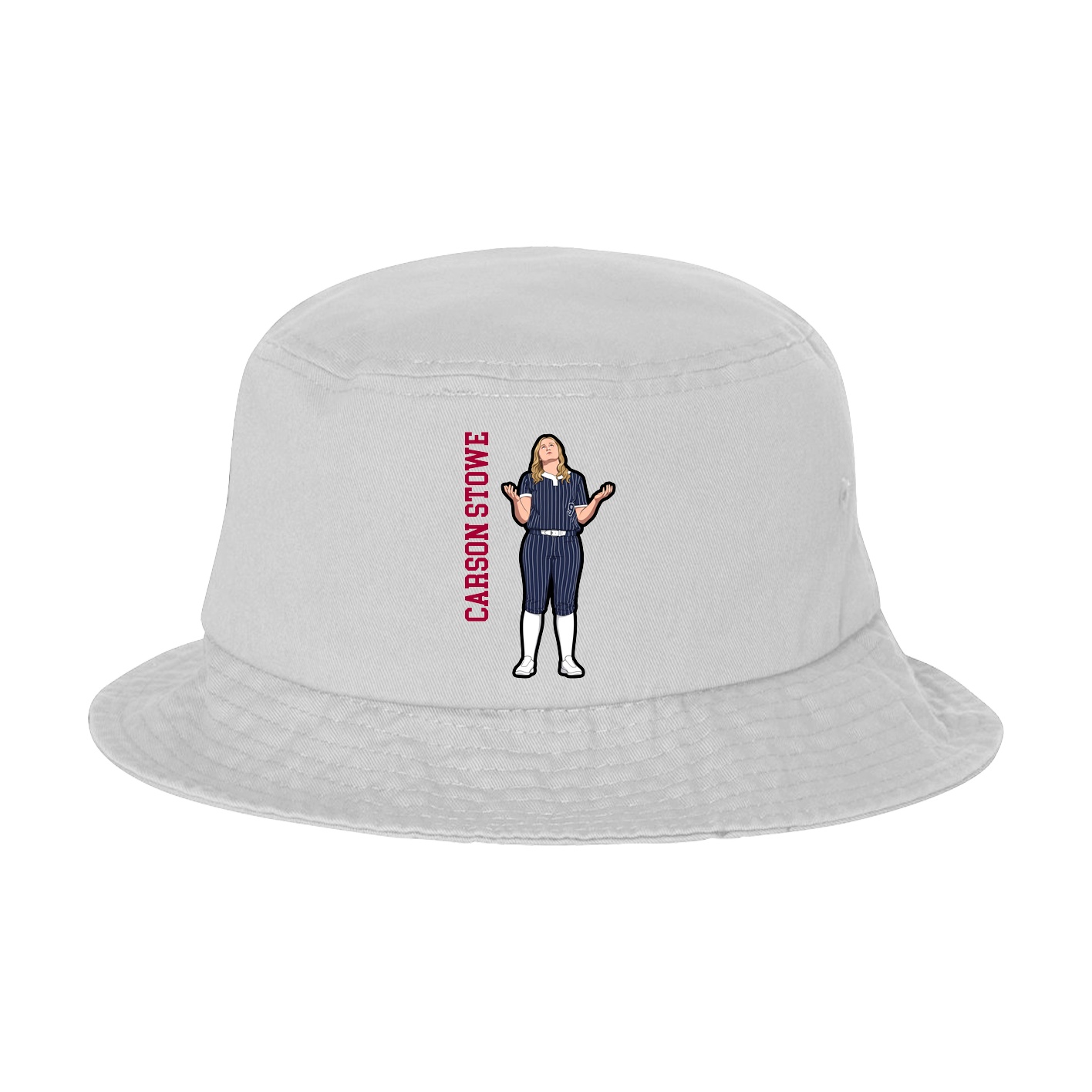Bucket Cap — Name Vertical in White