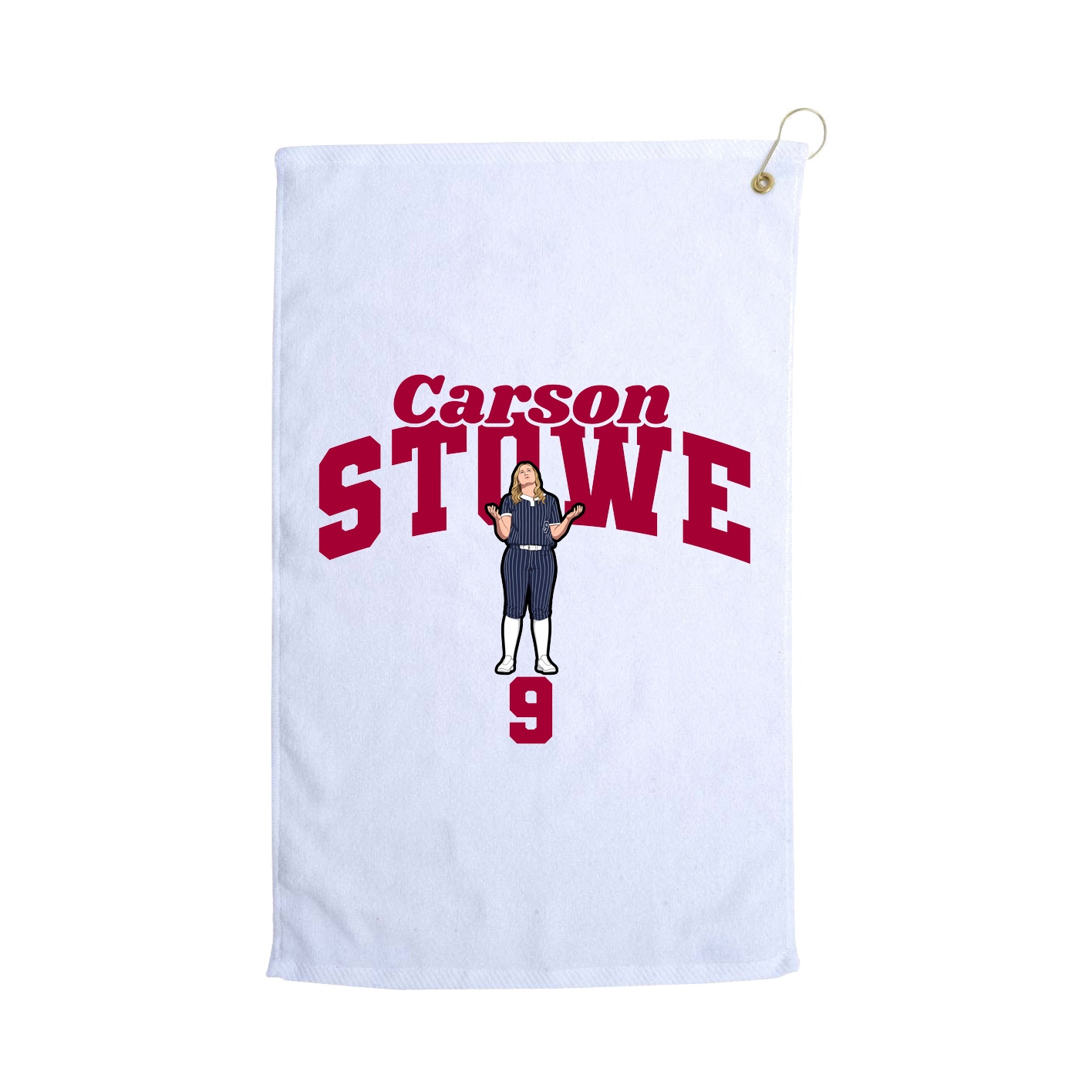 Golf Towel — Signature Arch in White