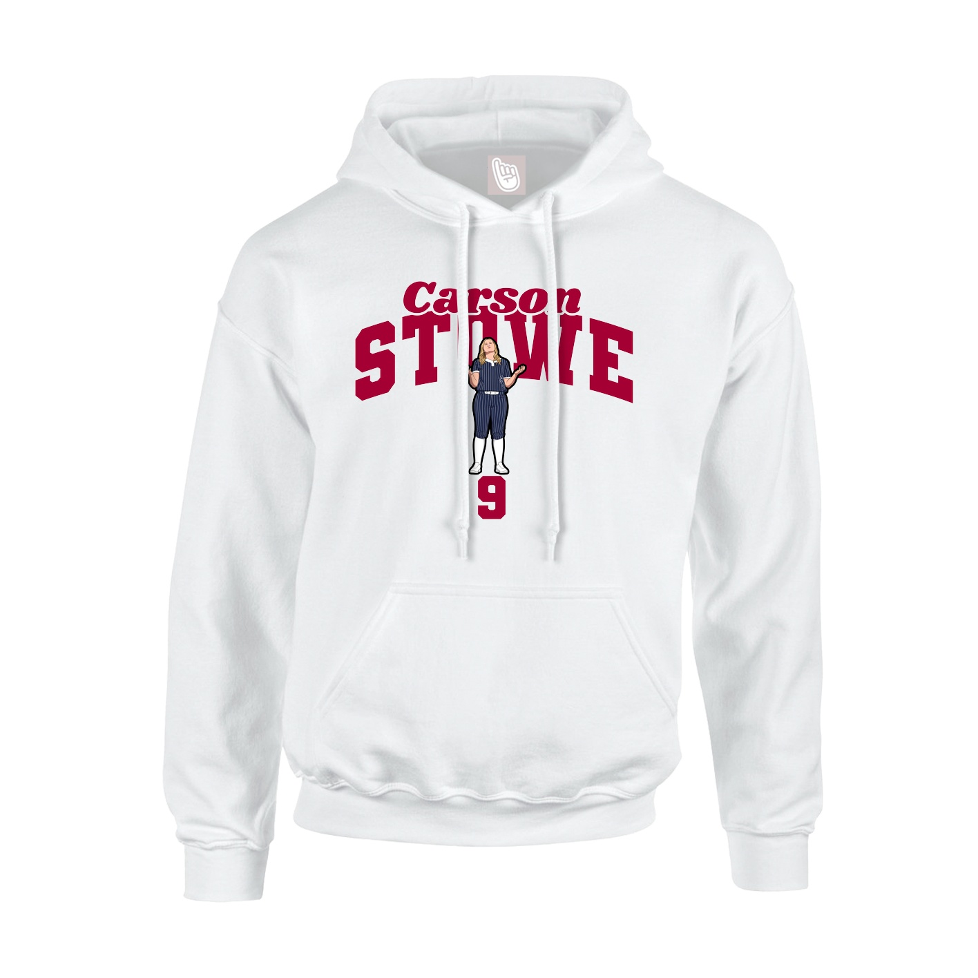 Youth Hoodie — Signature Arch in White