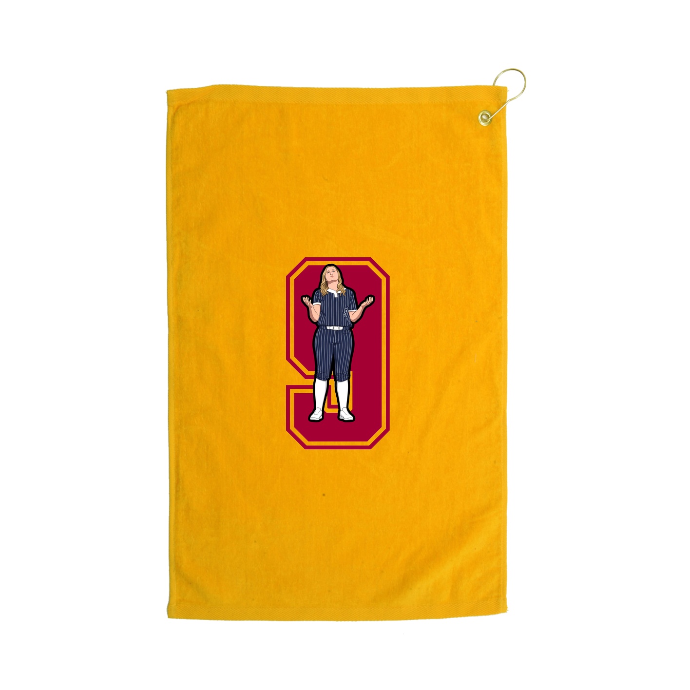 Golf Towel — Number in Gold