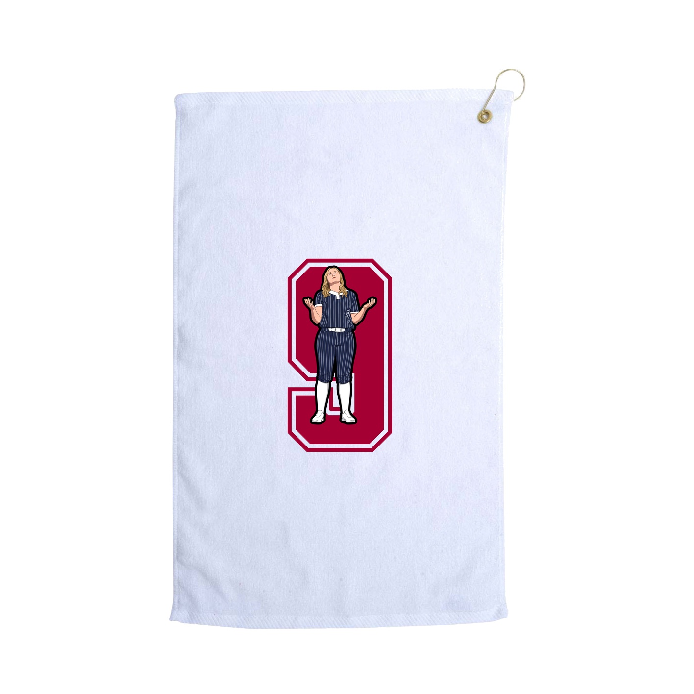 Golf Towel — Number in White