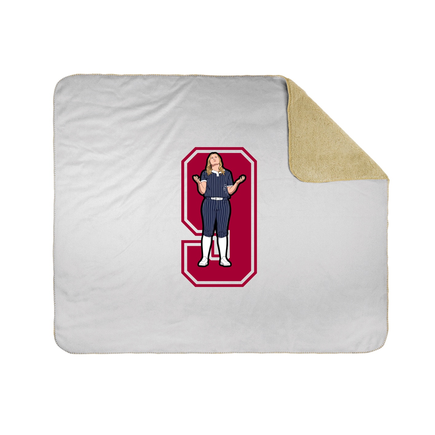 Throw Blanket — Number in White