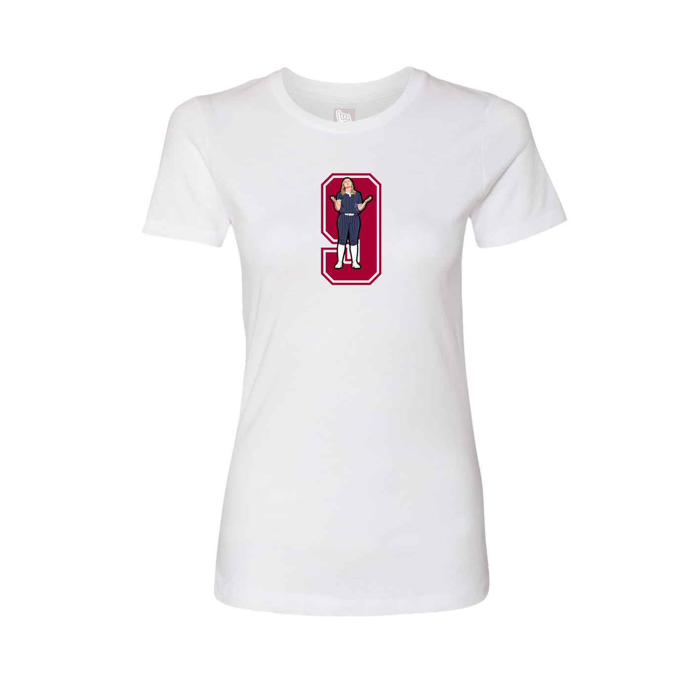 Womens Tee — Number in White