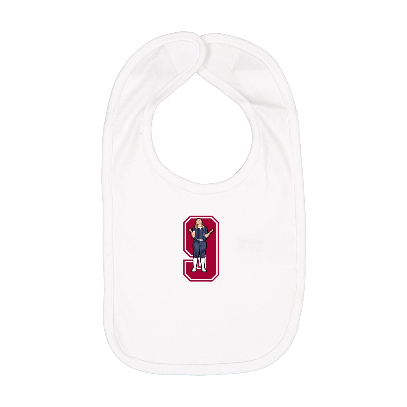 Infant Bib — Number in White