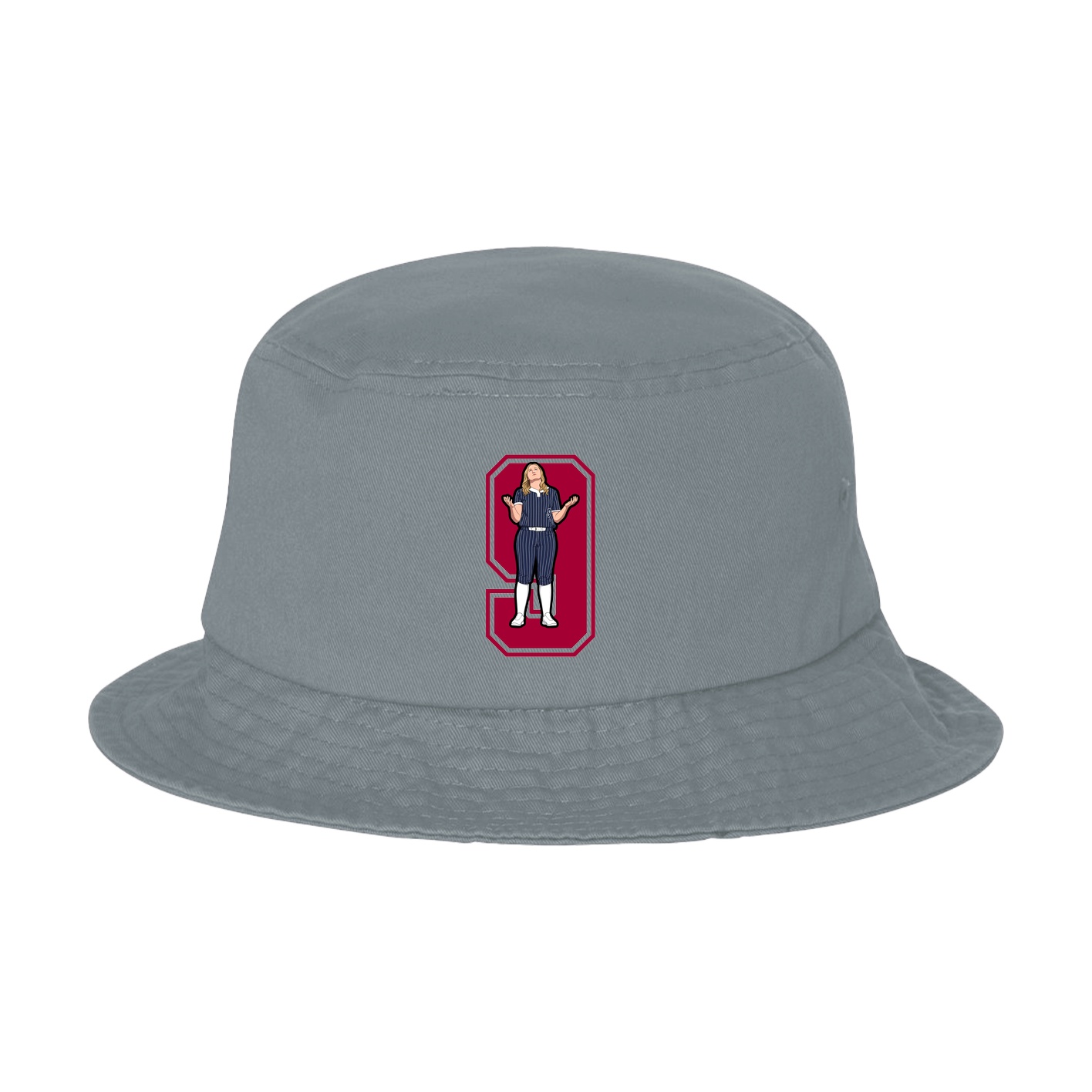 Bucket Cap — Number in Grey