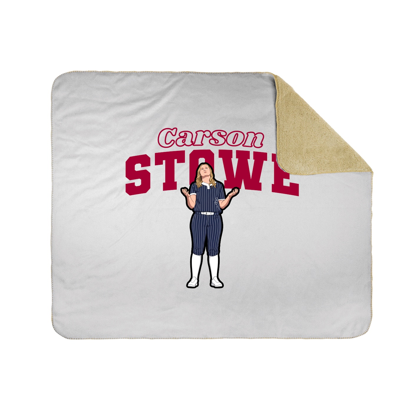 Throw Blanket — Name Arch in White