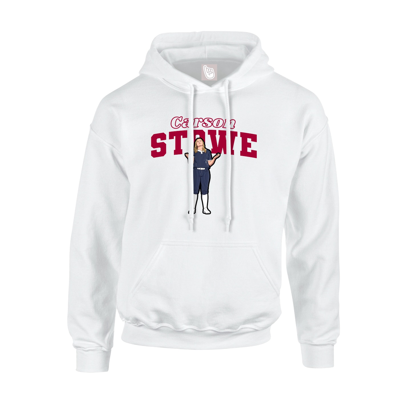Hoodie — Name Arch in White