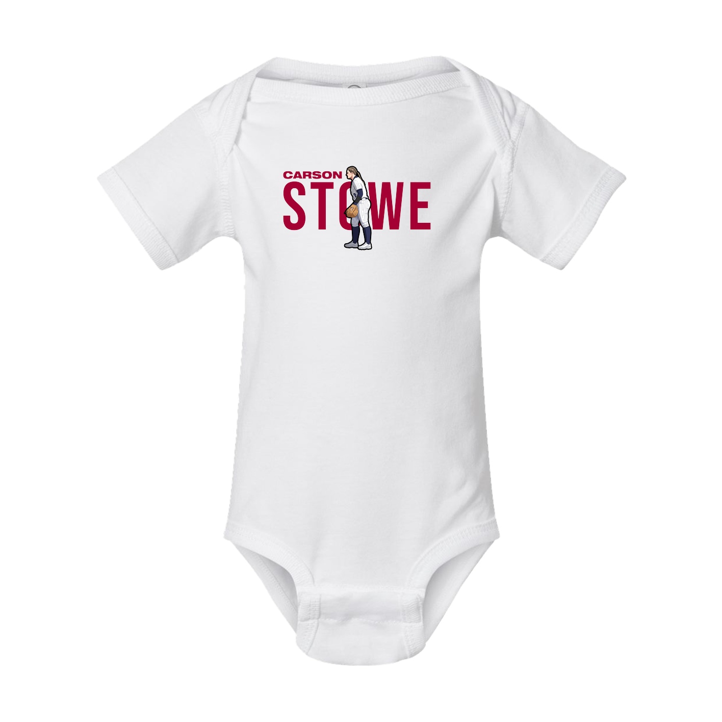 Baby Onesie — Player Name in White