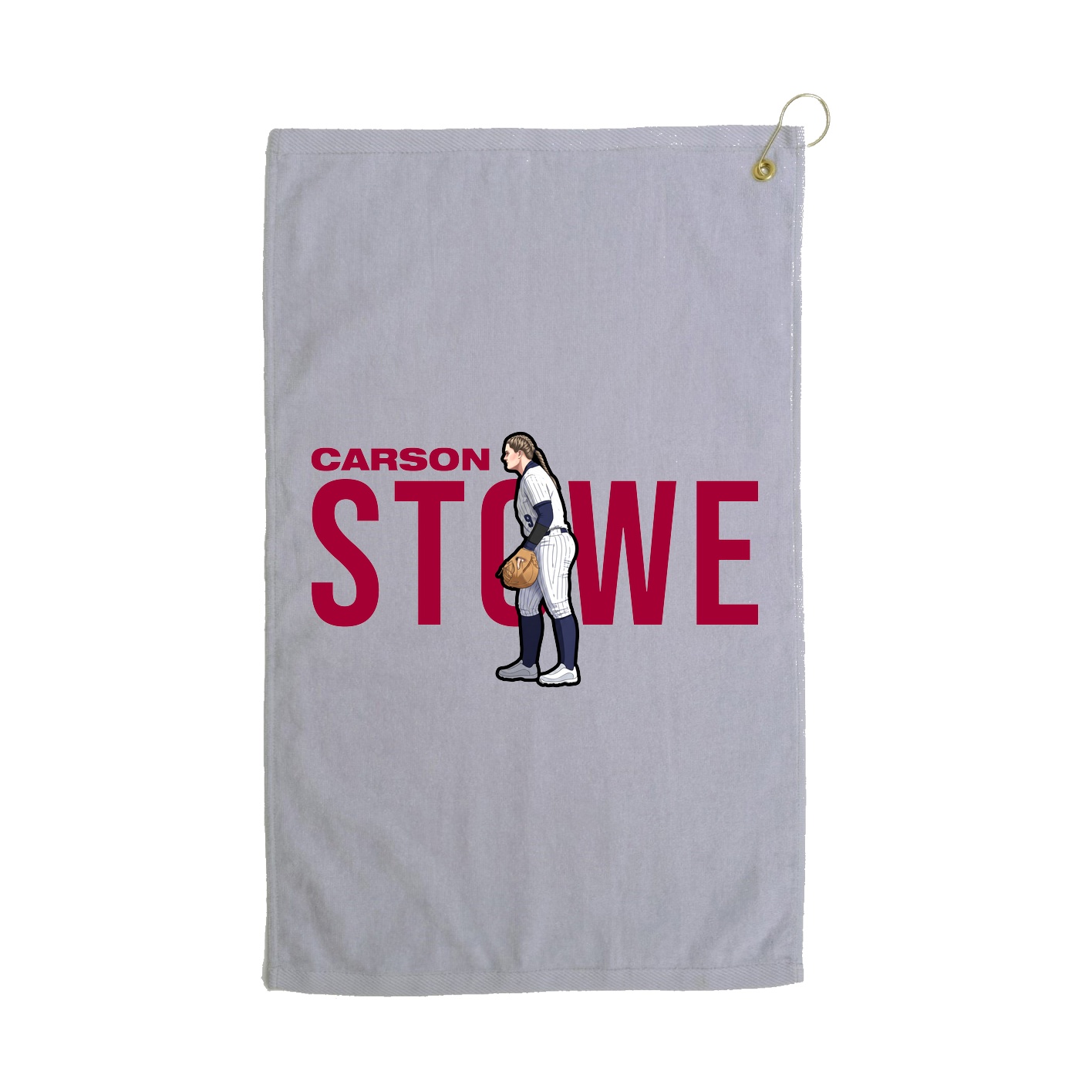 Golf Towel — Player Name in Grey