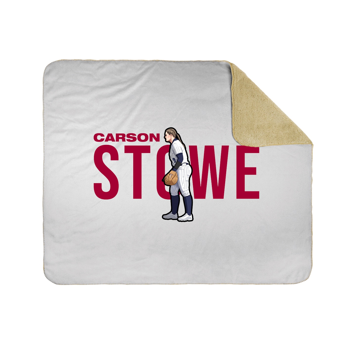 Throw Blanket — Player Name in White