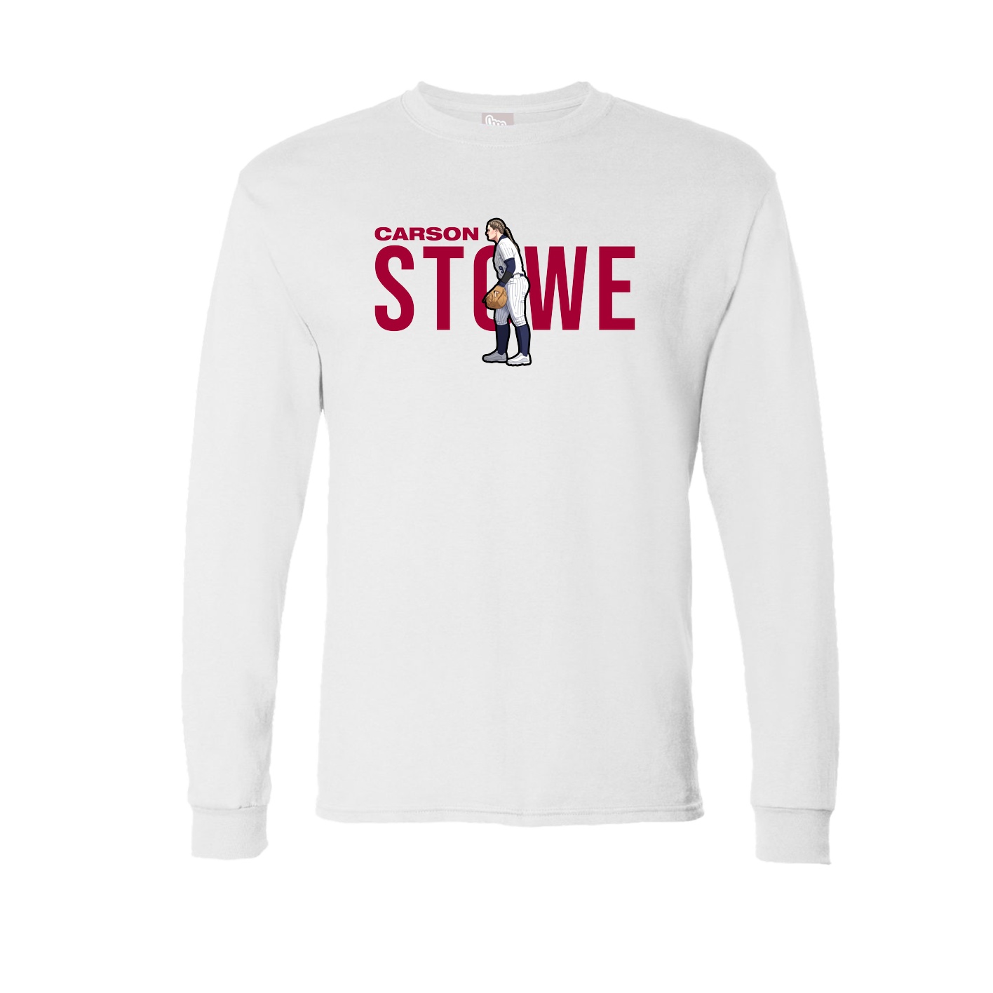 Long Sleeve Tee — Player Name in White