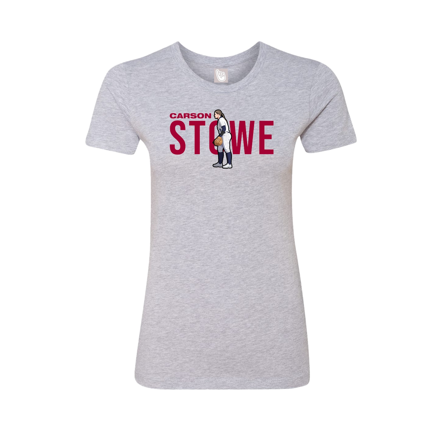 Womens Tee — Player Name in Grey