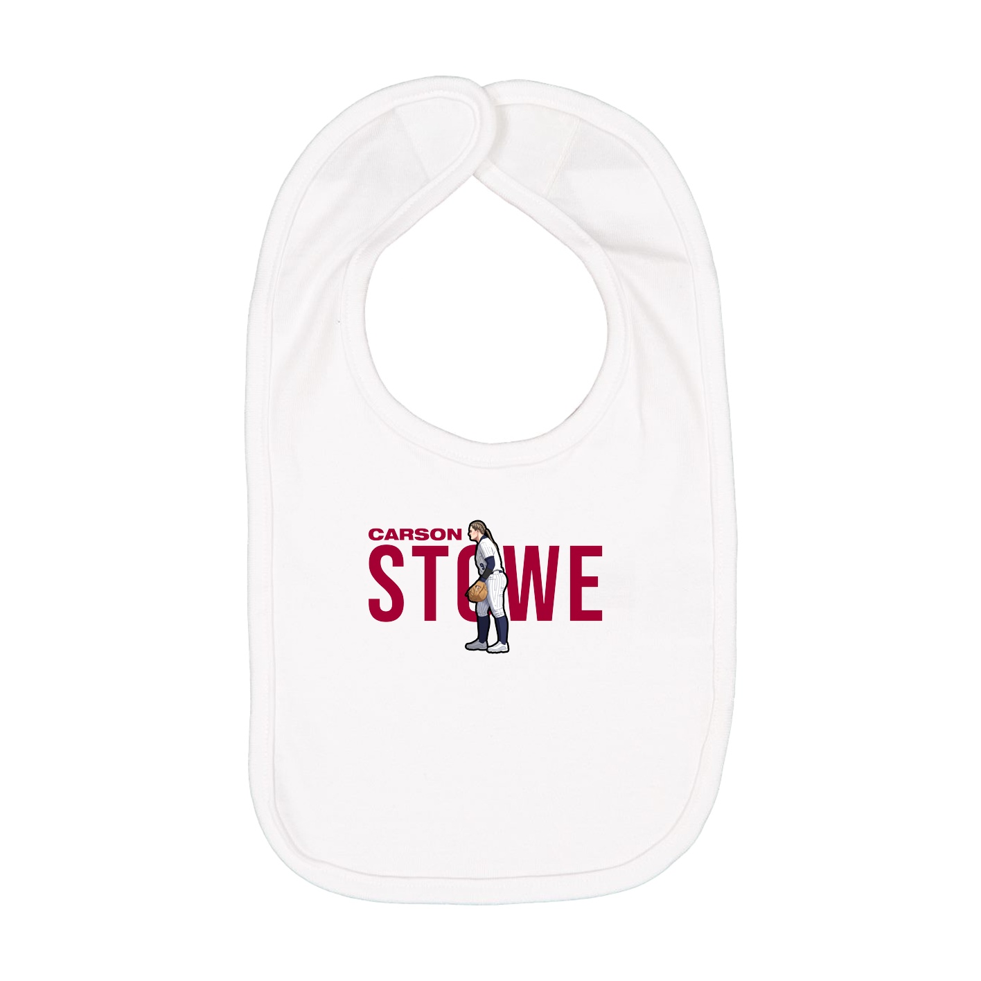 Infant Bib — Player Name in White