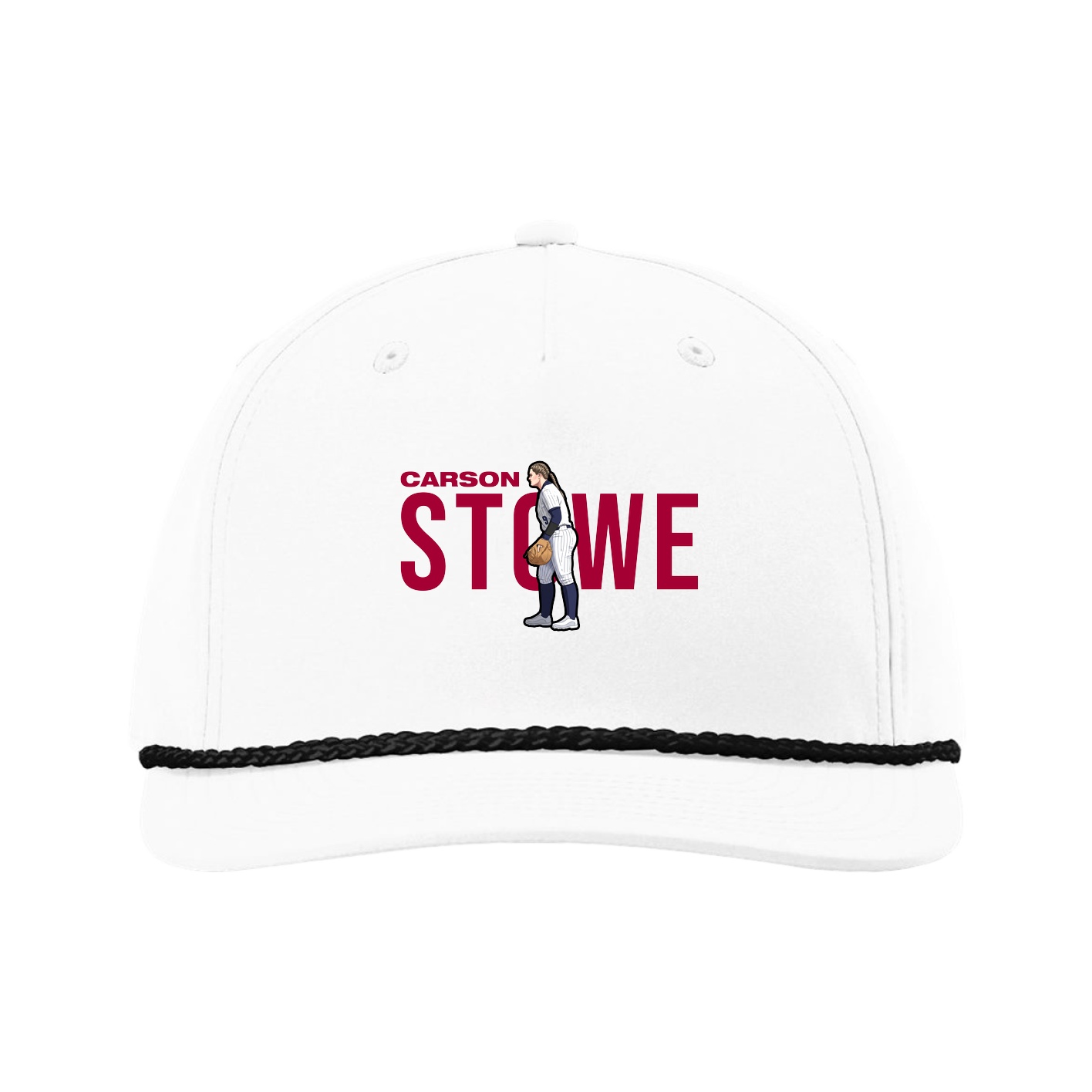 Five-Panel Classic Rope Cap — Player Name in White