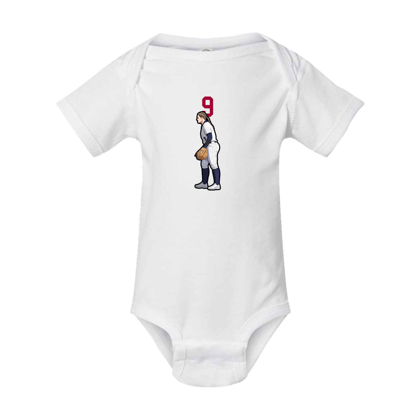 Baby Onesie — Number Top in White
