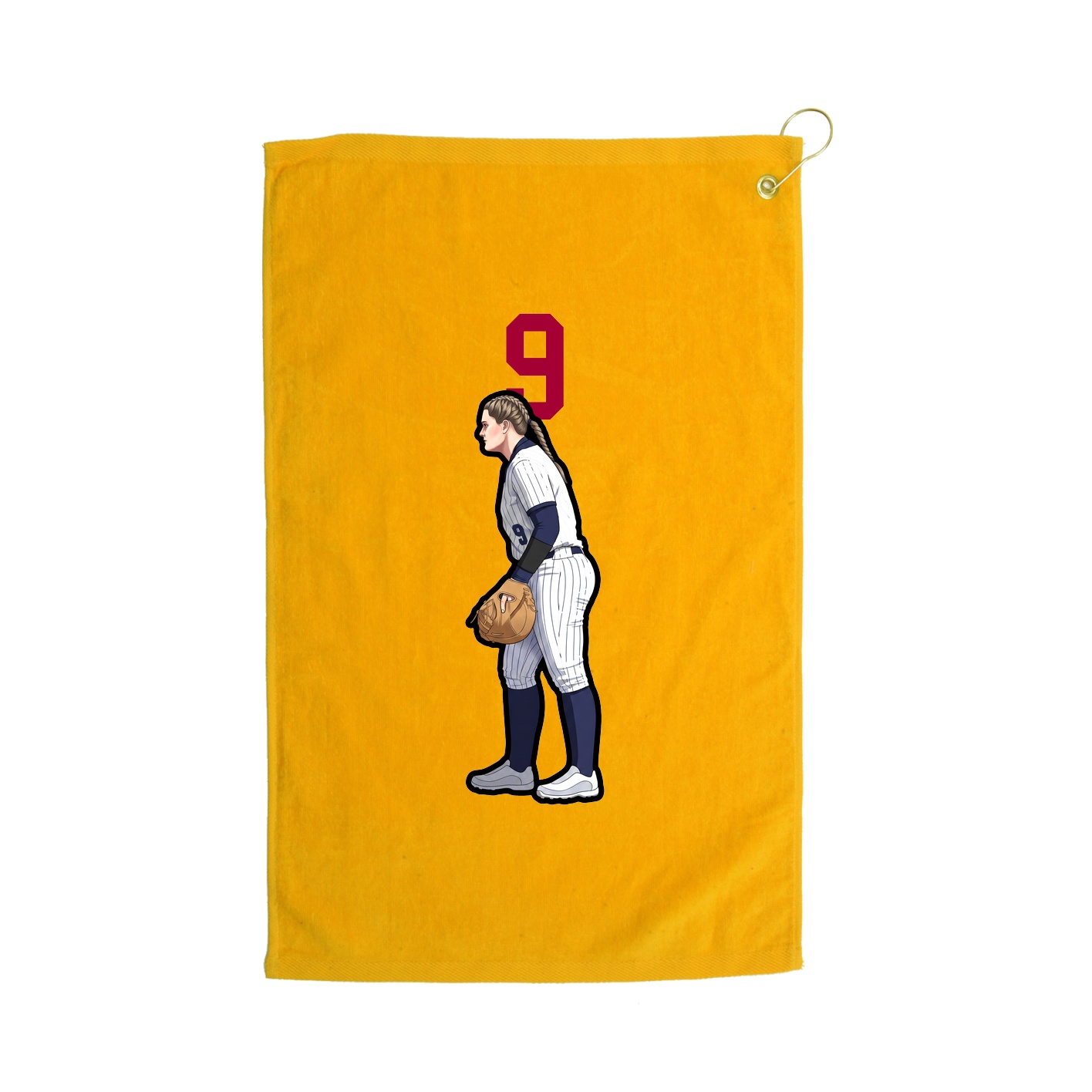 Golf Towel — Number Top in Gold