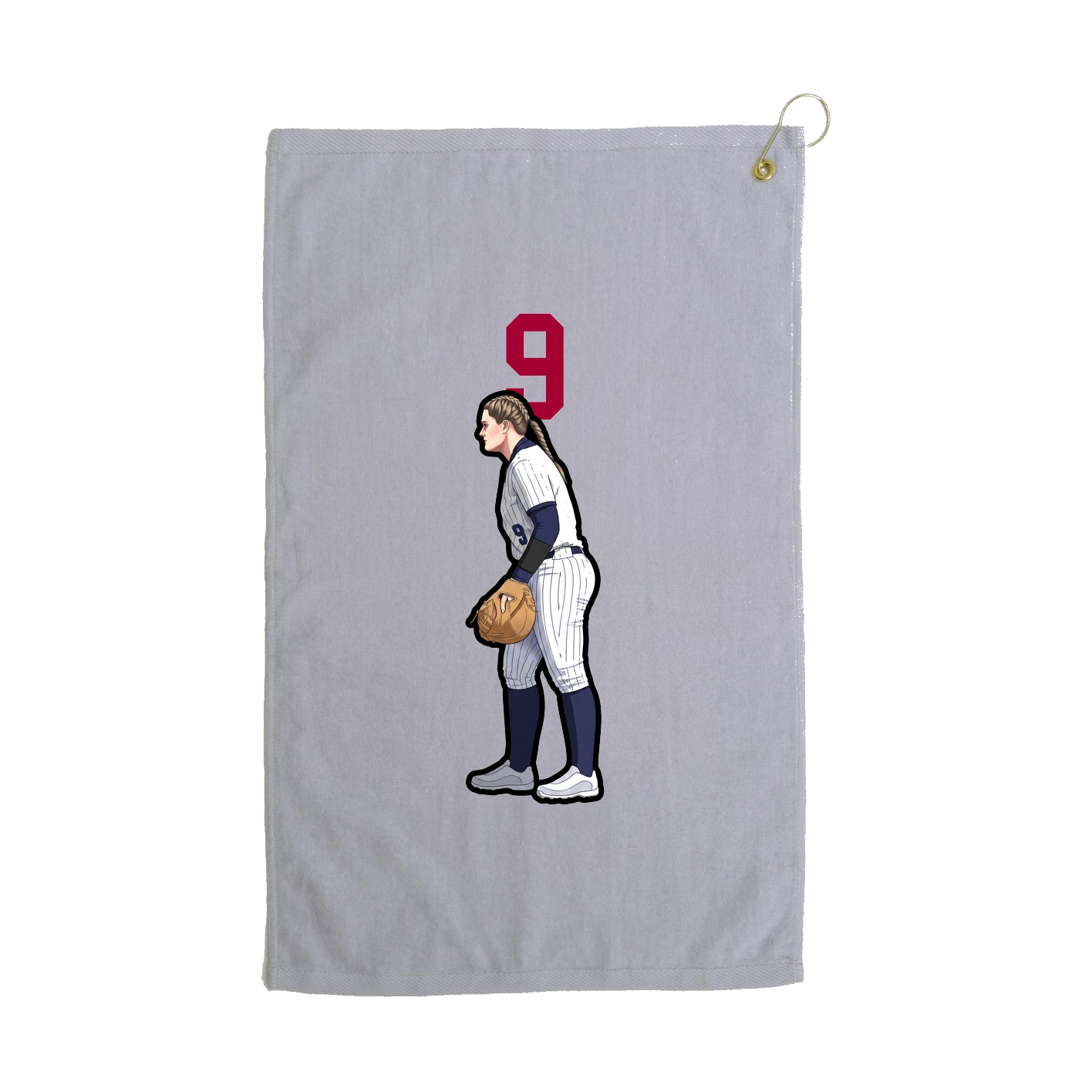 Golf Towel — Number Top in Grey