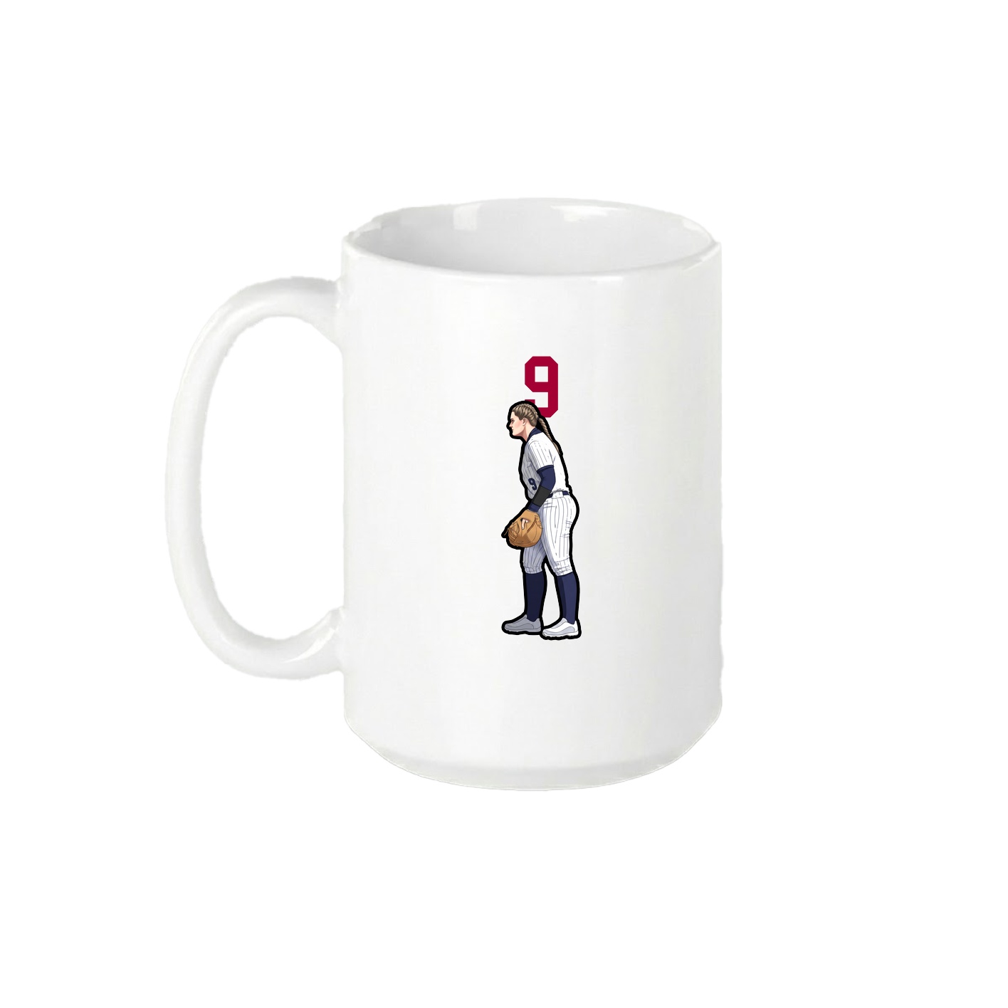 15oz Coffee Mug — Number Top in White