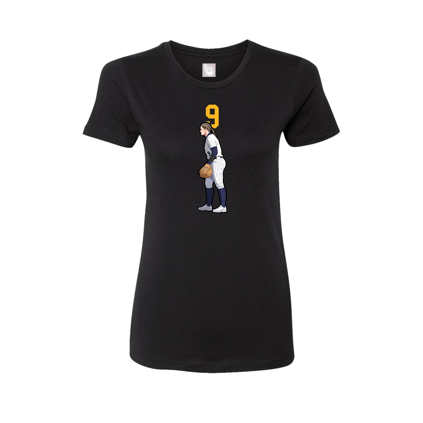 Womens Tee — Number Top in Black