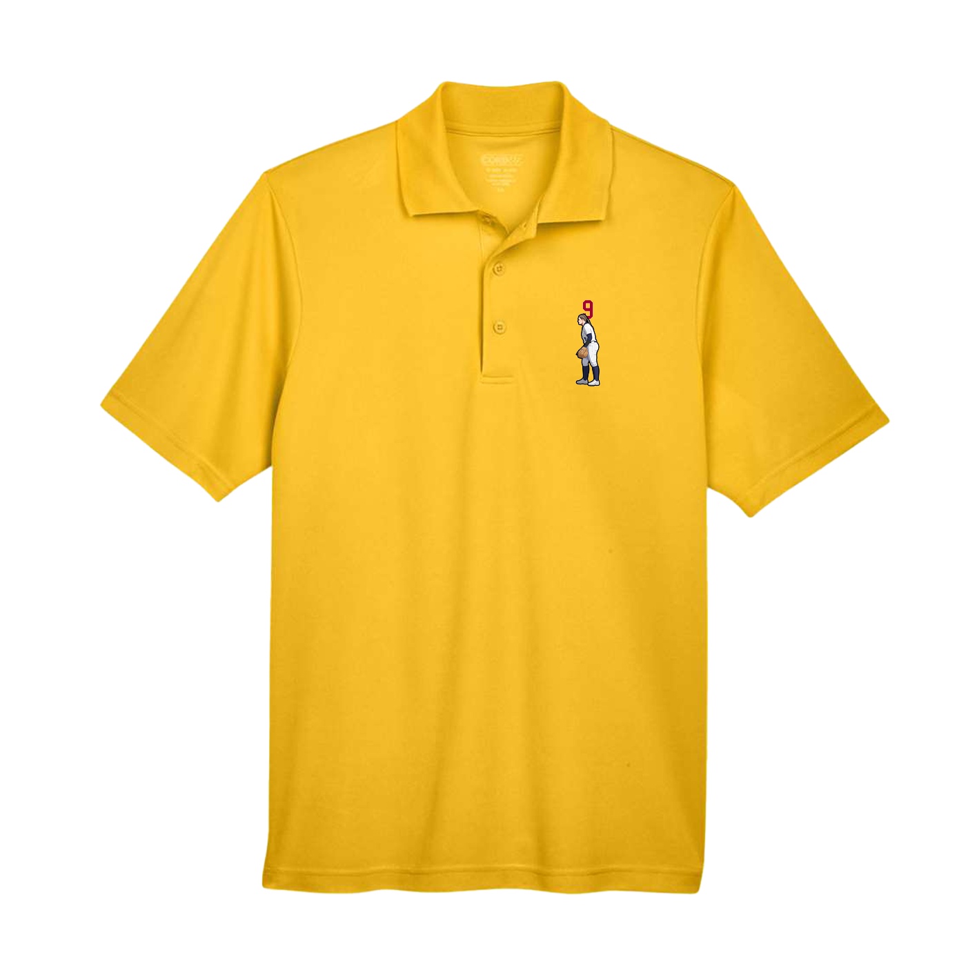 Performance Polo — Number Top in Gold