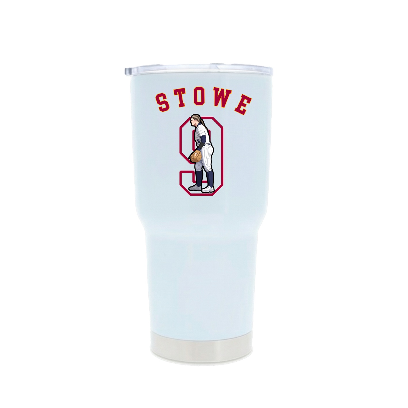 30oz Stainless Steel Tumbler — Shirsey Arch in White