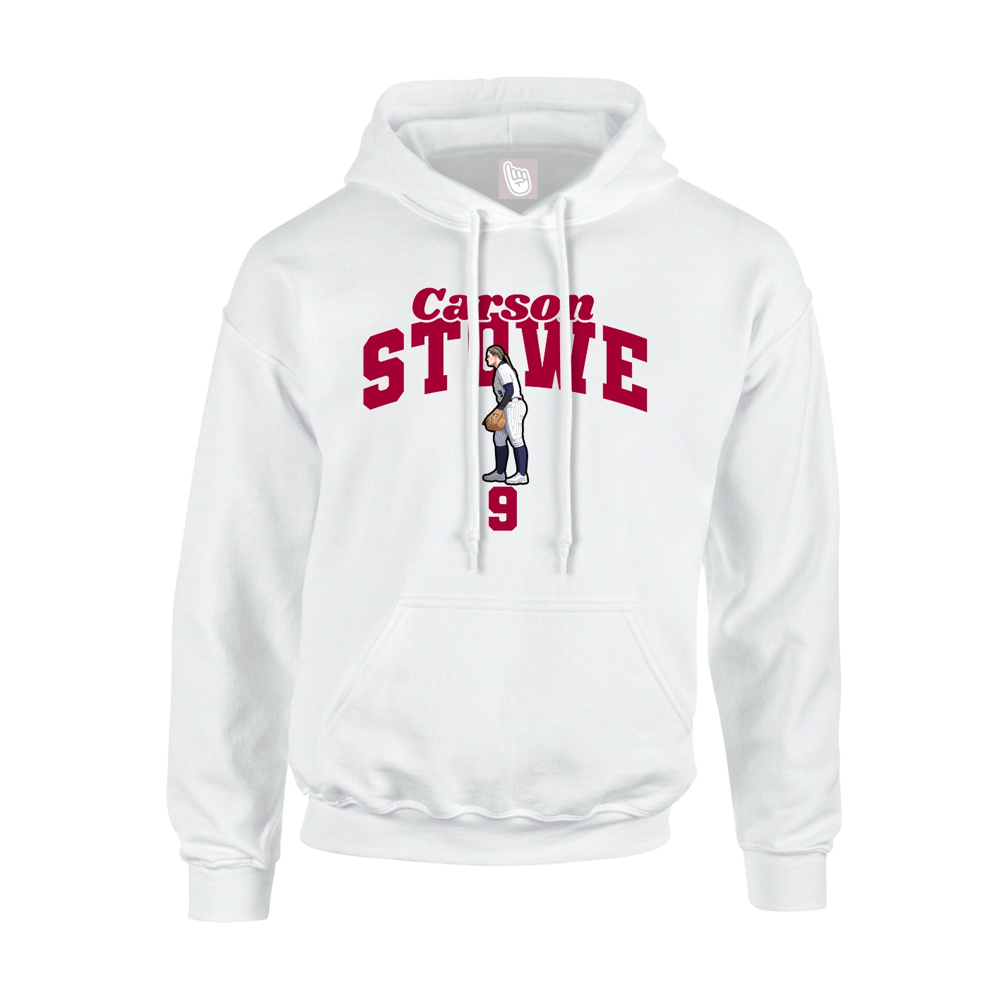 Hoodie — Signature Arch in White