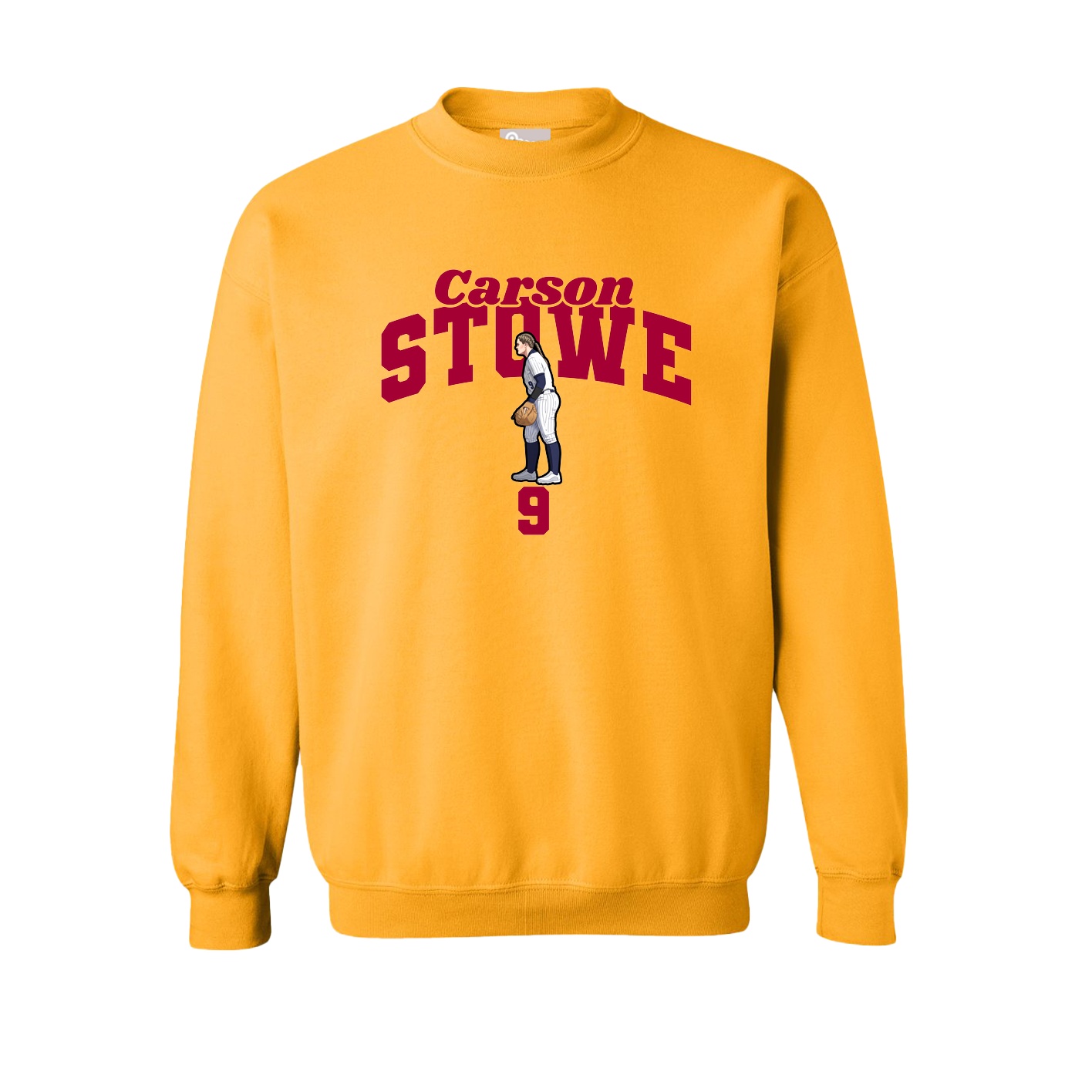 Fleece Crew — Signature Arch in Gold